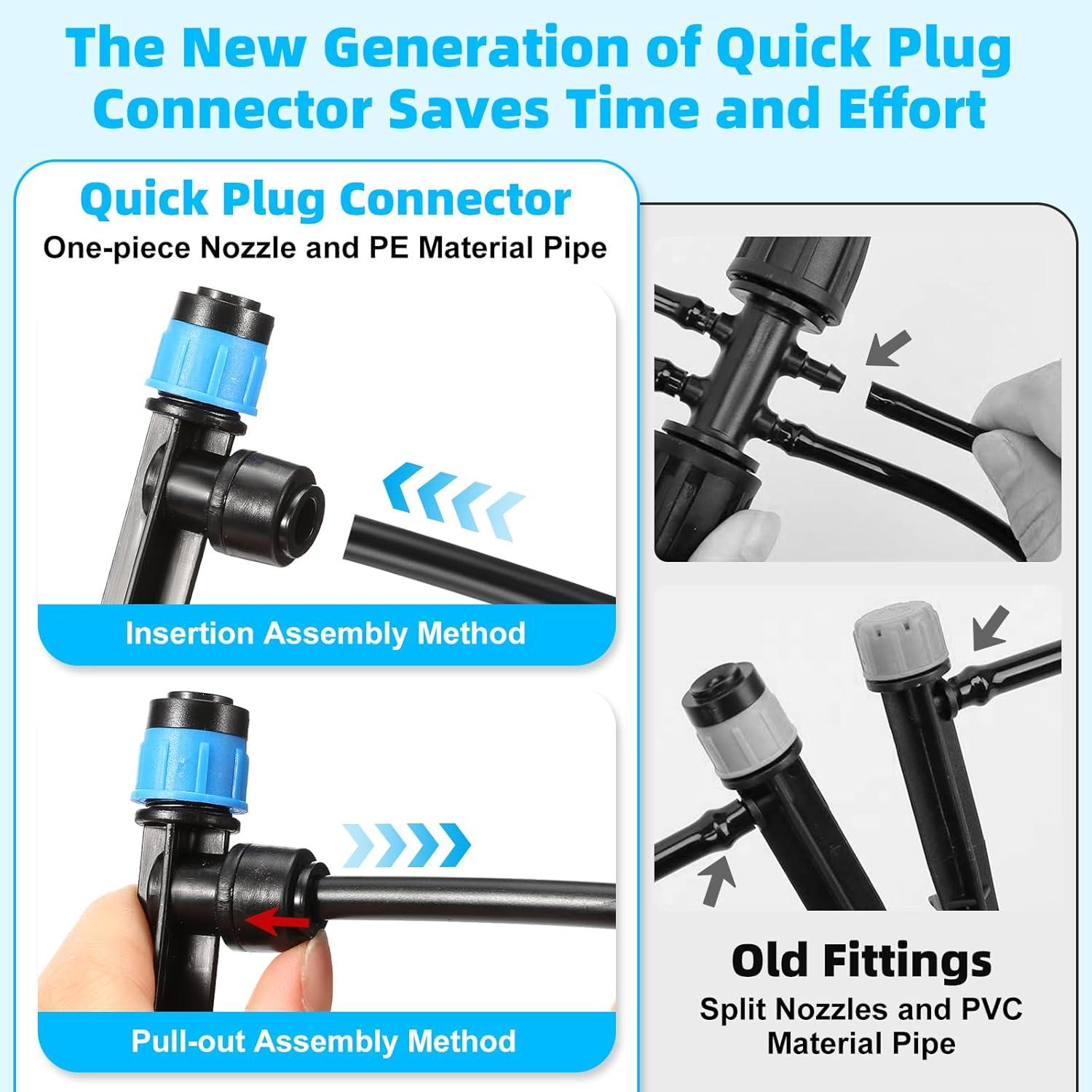 Sistema de Riego por Goteo TETHLVS 234FT con Tubos de 10.36m y 60.96m