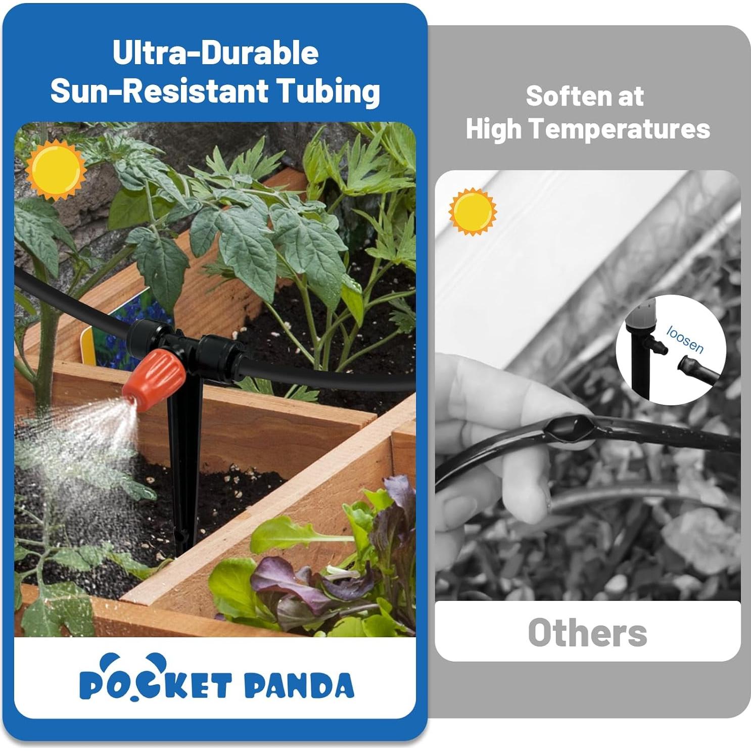 Kit de Riego por Goteo Pocket Panda 120 pies para Jardín