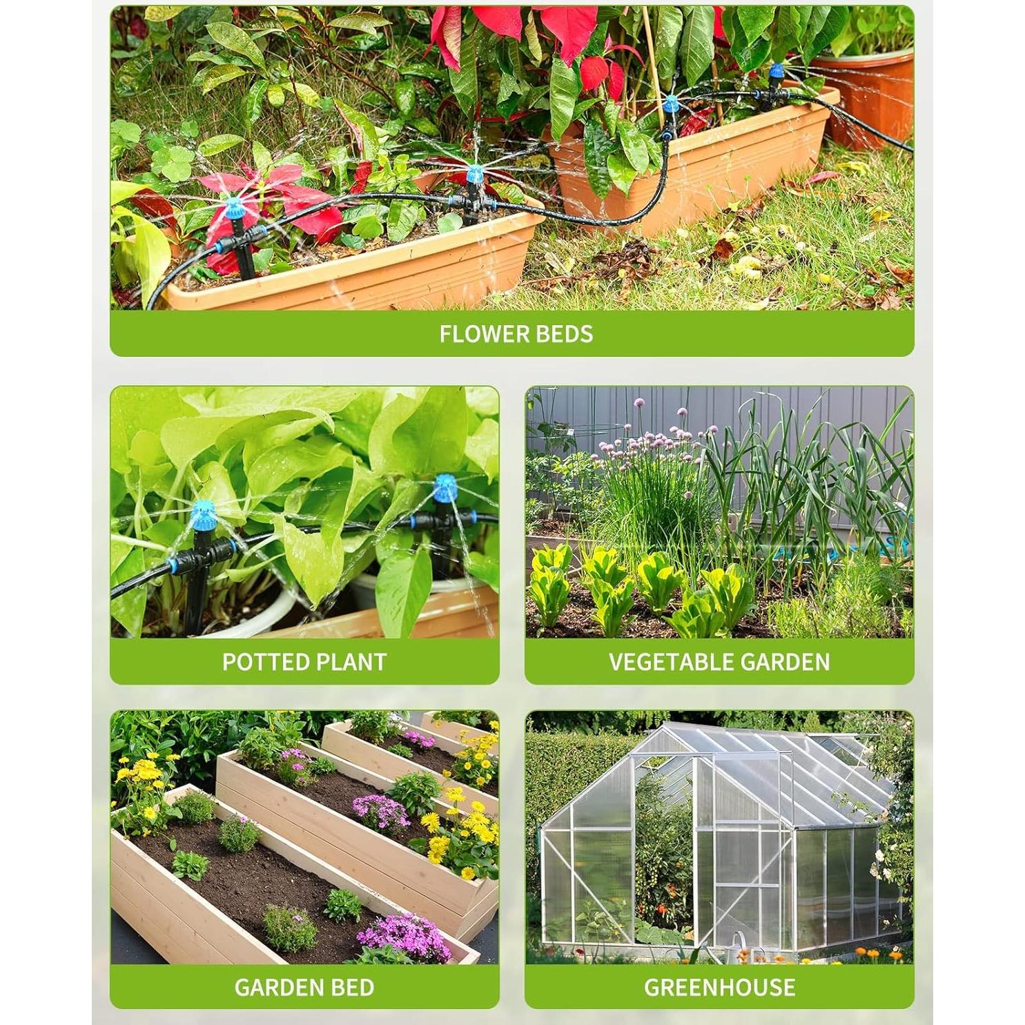 Sistema de Riego por Goteo Alxcellion 18m con Conectores Rápidos