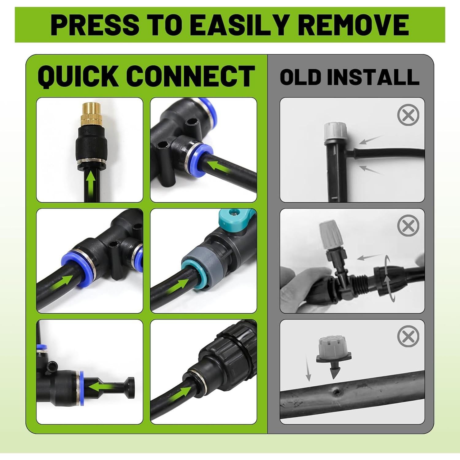 Kit de Riego por Goteo Kekangerly 30.48m con Aspersores 360°