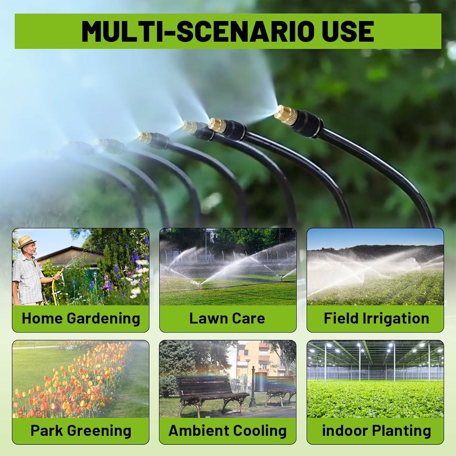 Kit de Riego por Goteo Kekangerly 30.48m con Aspersores 360°