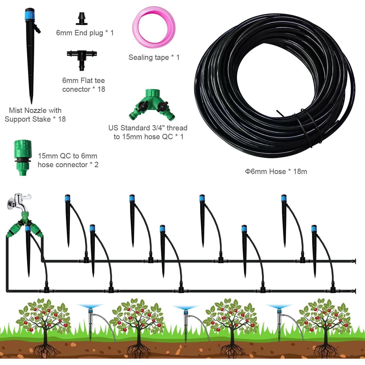 Sistema de Riego por Goteo Hodiax 18m con Emisores Ajustables