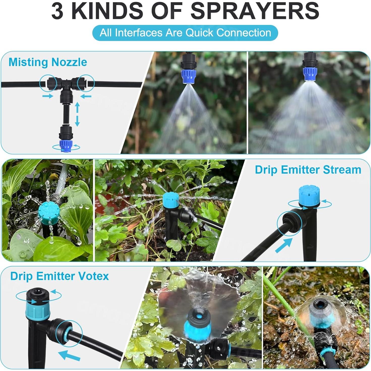 Sistema de Riego por Goteo Terralyx 70,1 m con Conexión Rápida