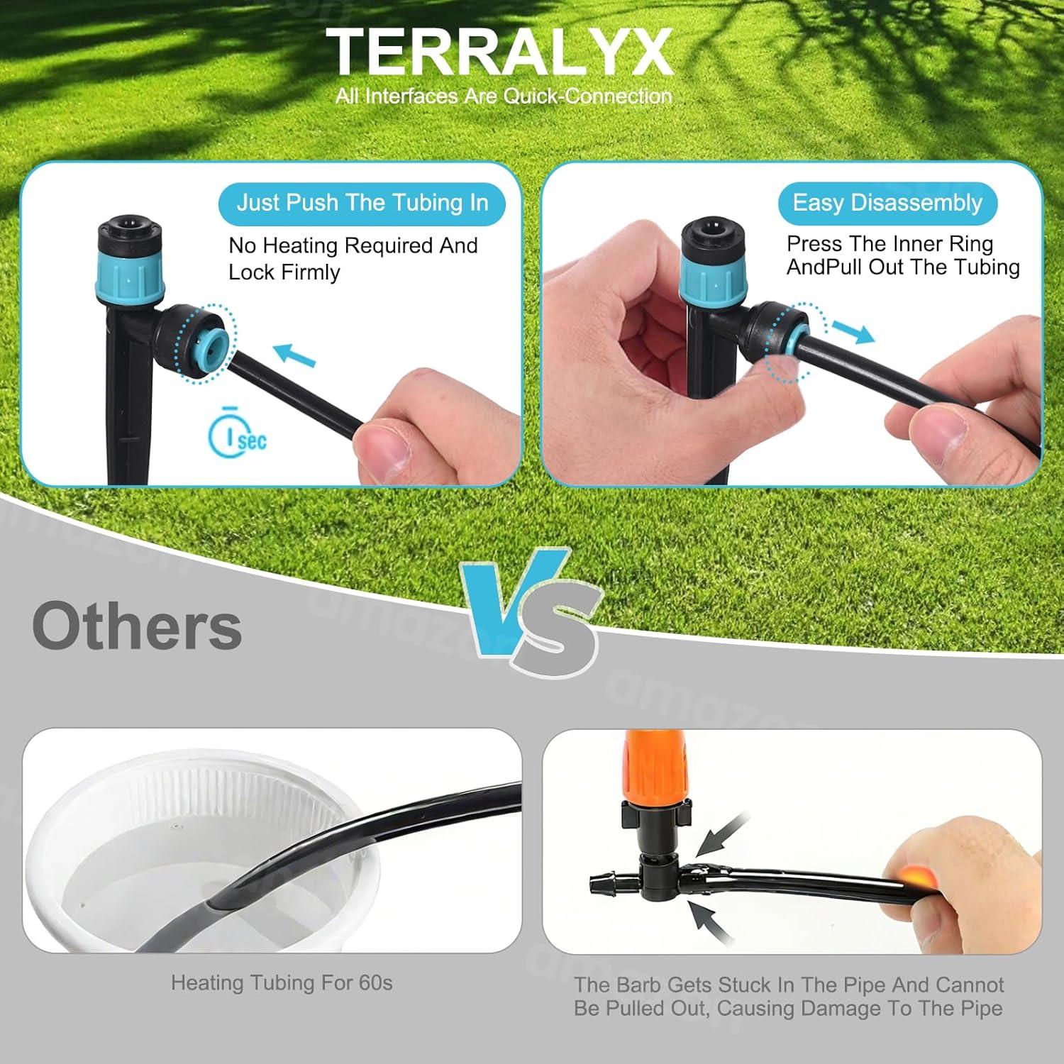 Sistema de Riego por Goteo Terralyx 70,1 m con Conexión Rápida