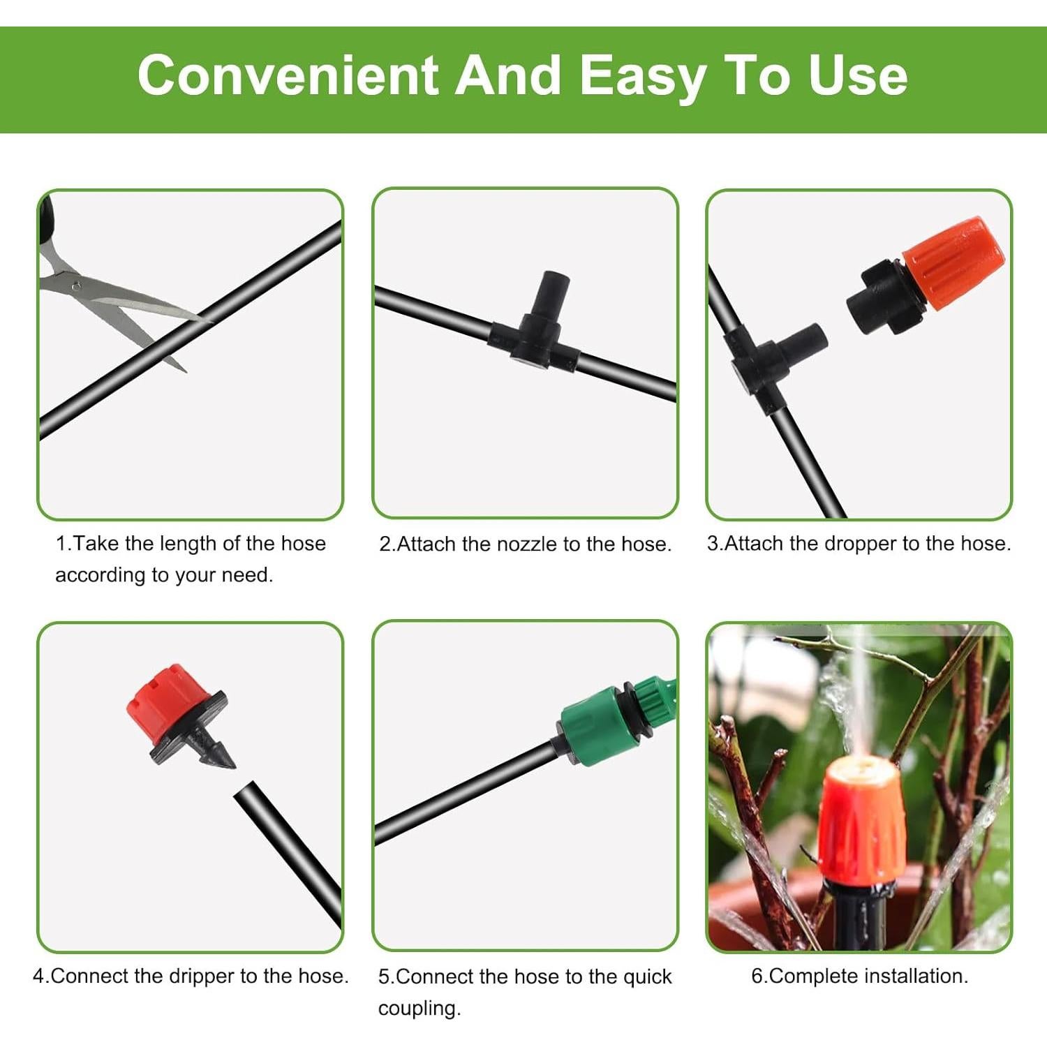 Kit de Riego por Goteo 30M MELIFE con Boquillas Ajustables