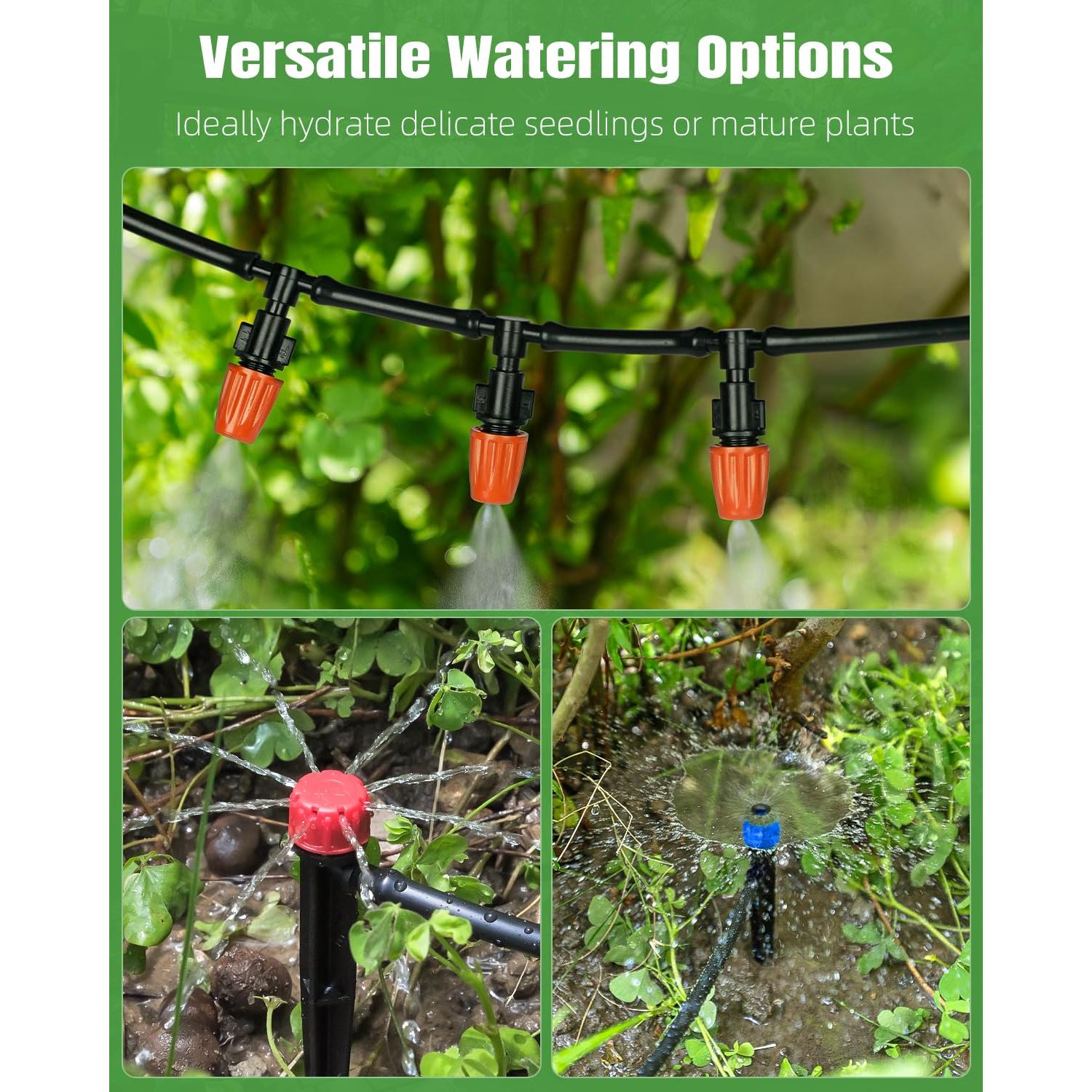 Kit de Riego por Goteo Pawfly 240 pies (73.15 m) Jardín