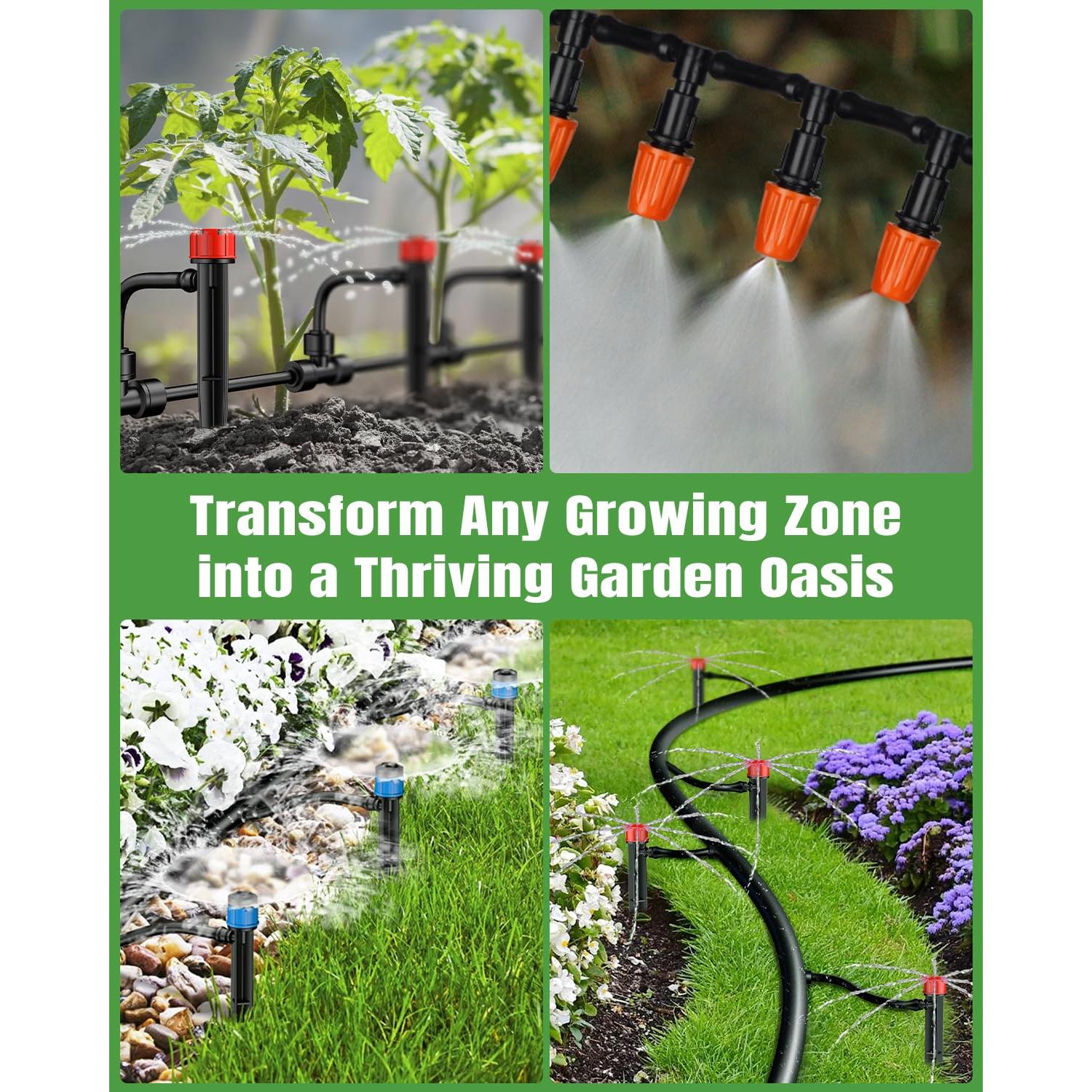 Kit de Riego por Goteo Pawfly 240 pies (73.15 m) Jardín