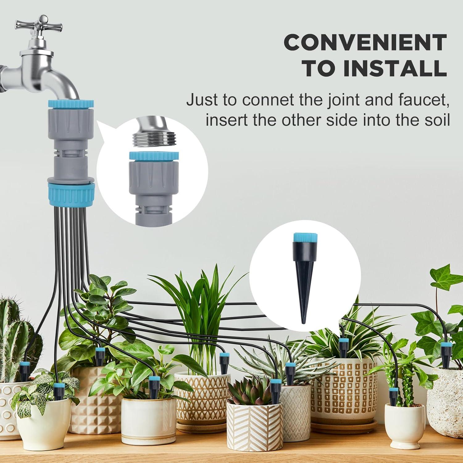 Sistema de Riego por Goteo Automático Rosrive 10 Boquillas 15.85m