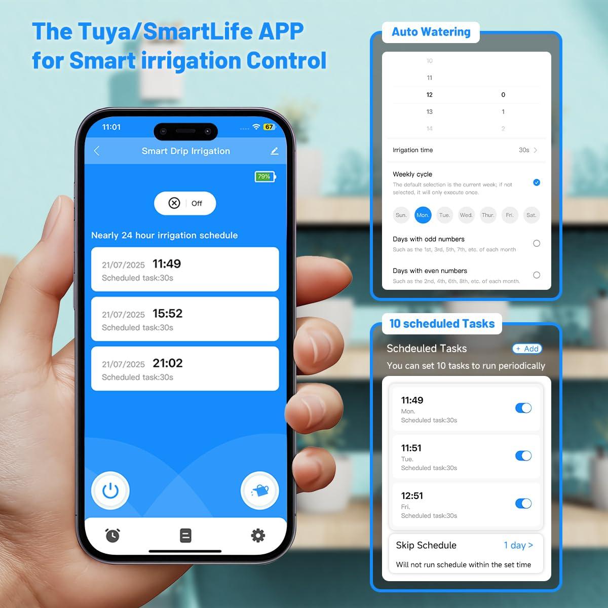 Sistema de Riego Automático WiFi GreenVation para Plantas