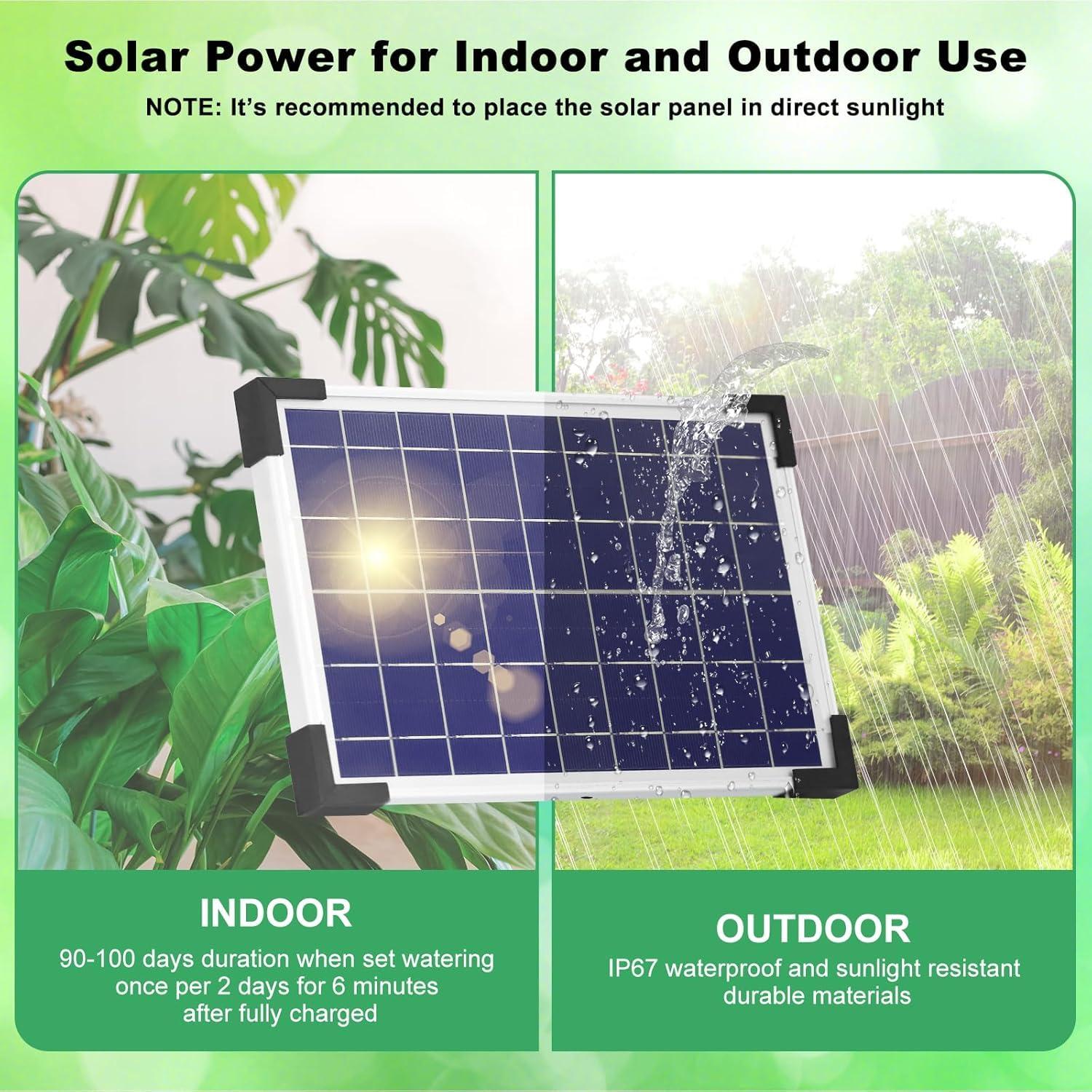 Sistema de Riego por Goteo Solar 5W Lewisia con Temporizador