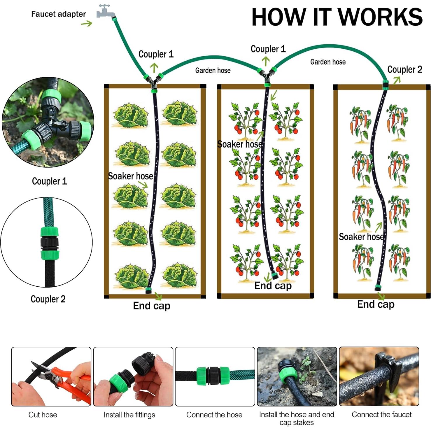 Kit de Manguera Empapadora Oscorna 75ft (22.86m) + 50ft (15.24m)