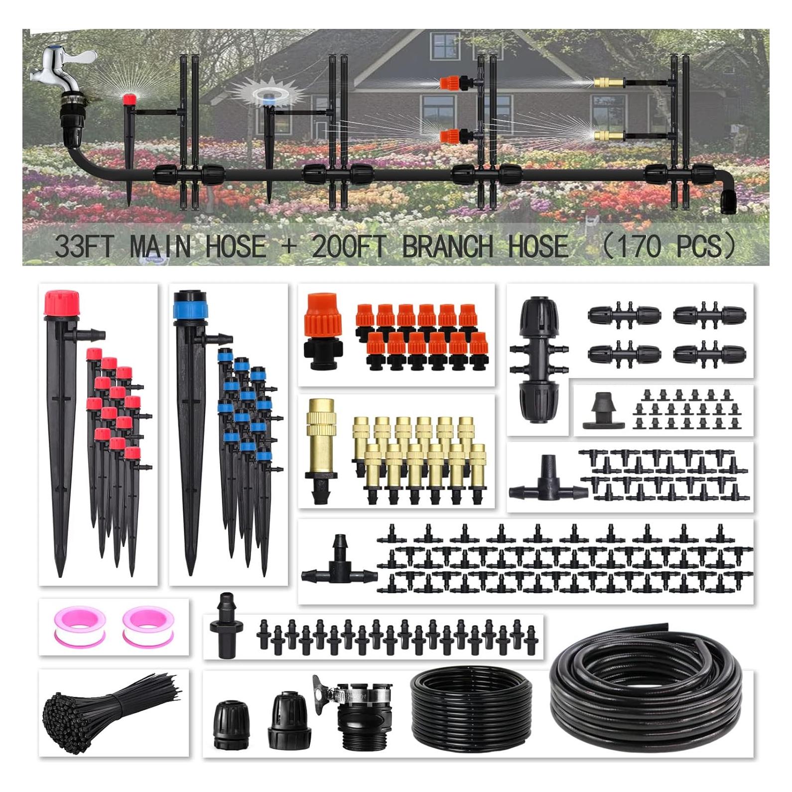 Kit de Riego por Goteo MUCIAKIE 233FT 48 Boquillas 28m²