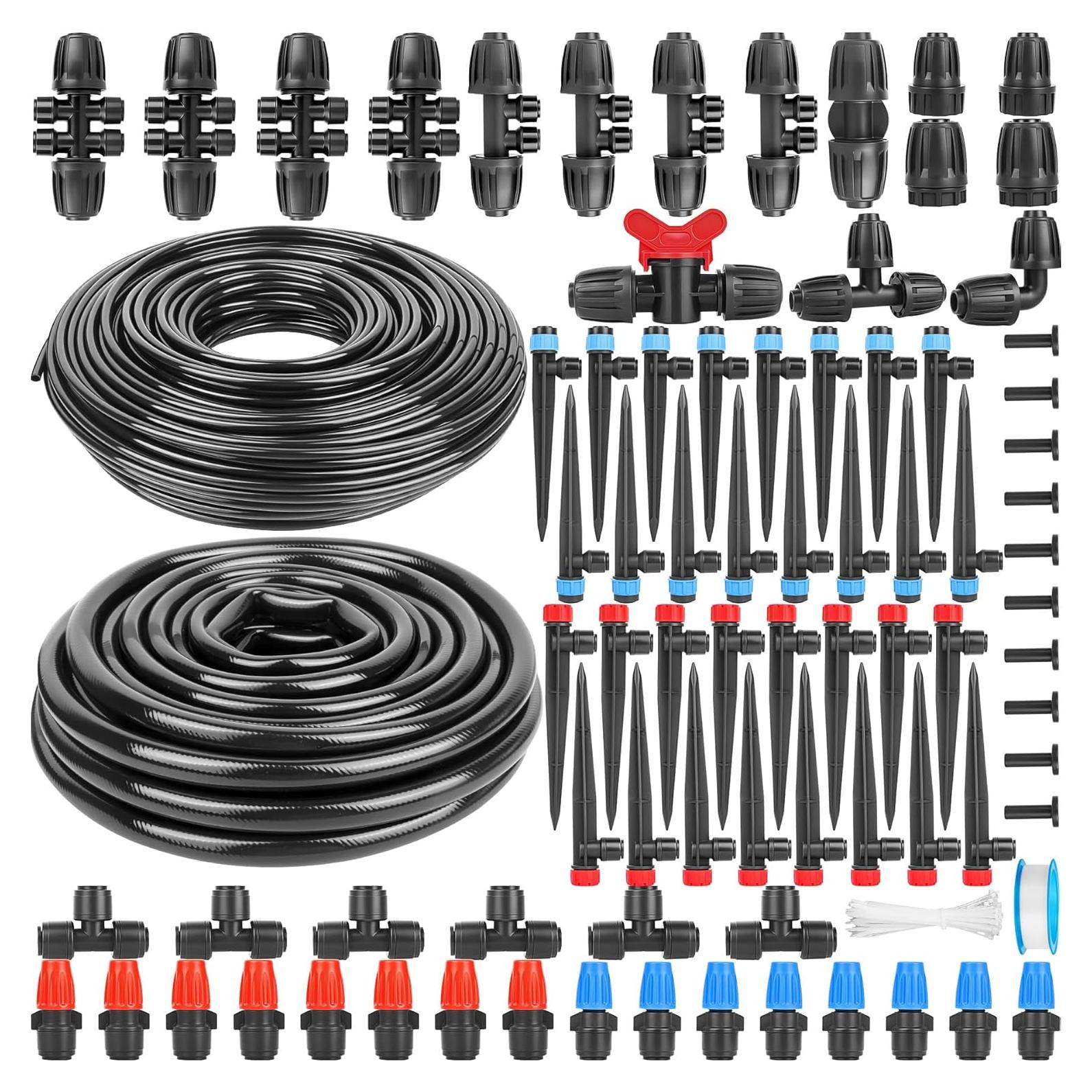 Sistema de Riego por Goteo Anwenk 240FT con Emisores y Conectores