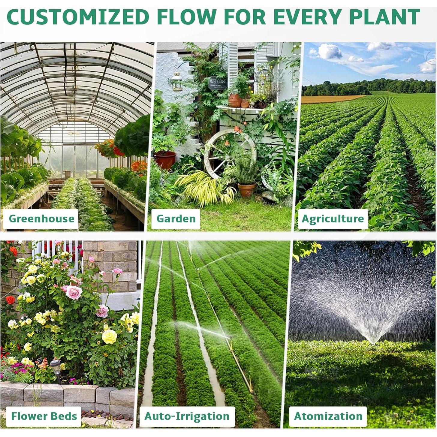 Sistema de Riego por Goteo Anwenk 240FT con Emisores y Conectores