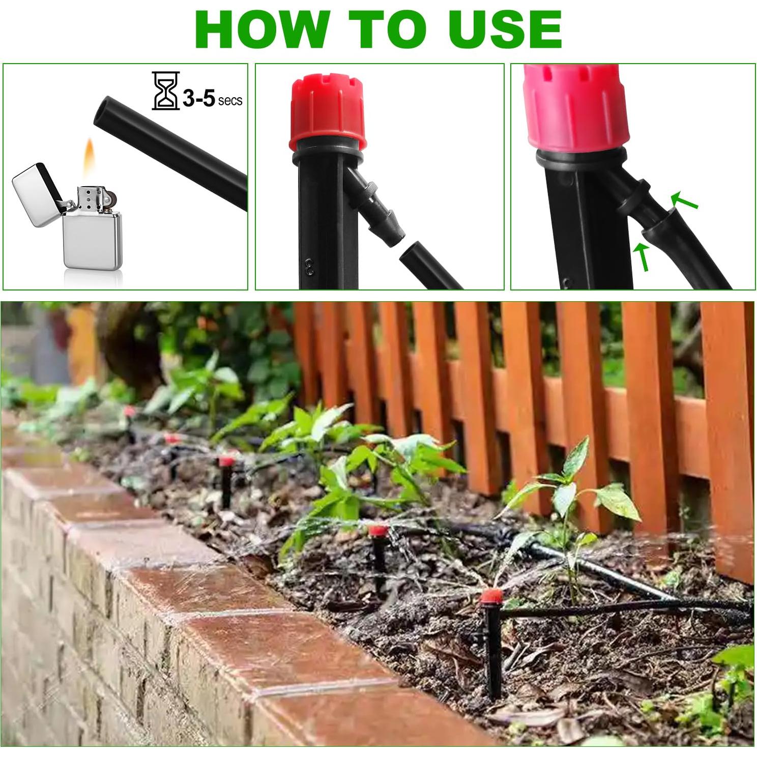 Kit Completo de Riego por Goteo Yawank 30.48m Ajustable