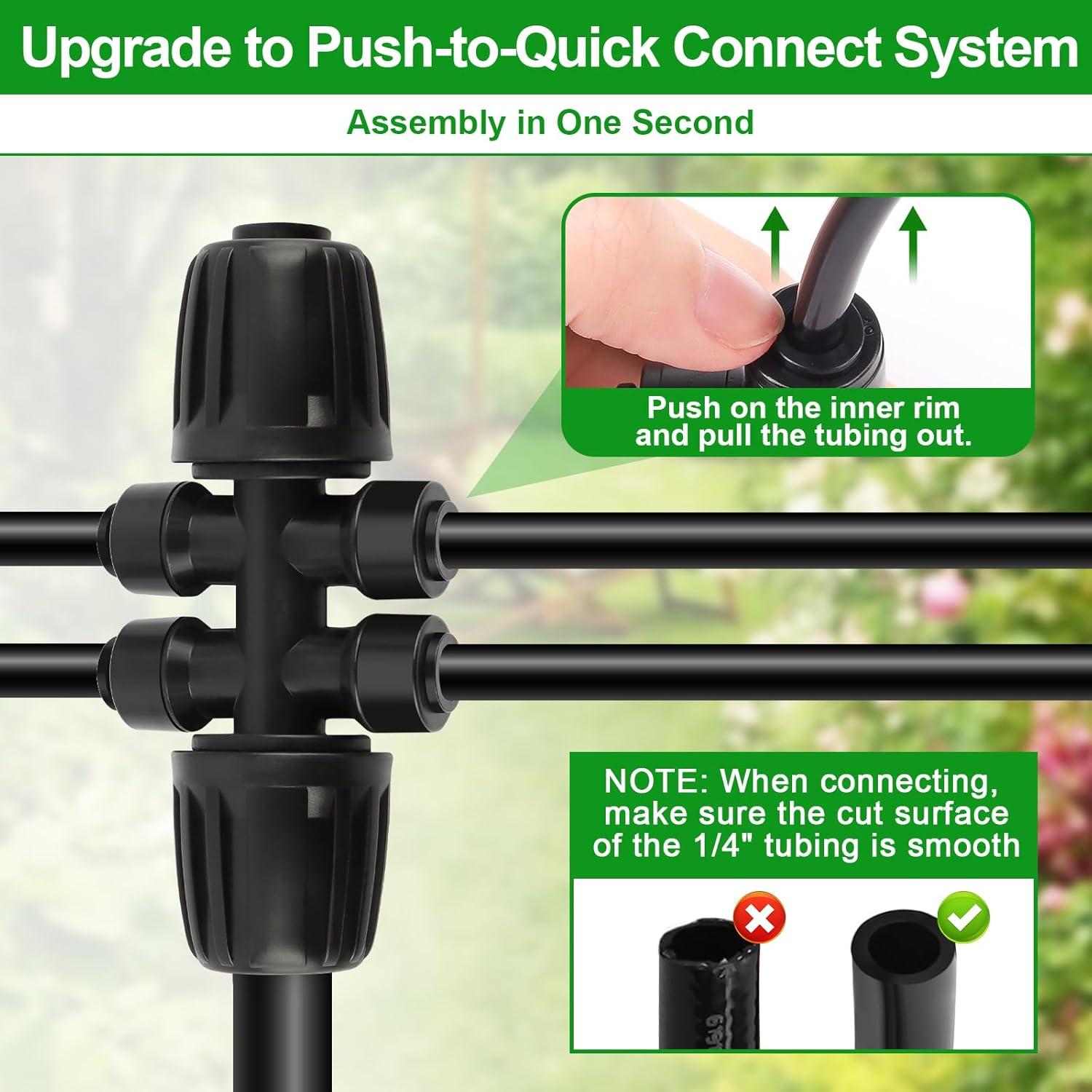 Kalolary Kit de Riego por Goteo 246FT (75m) 1/2" y 1/4"