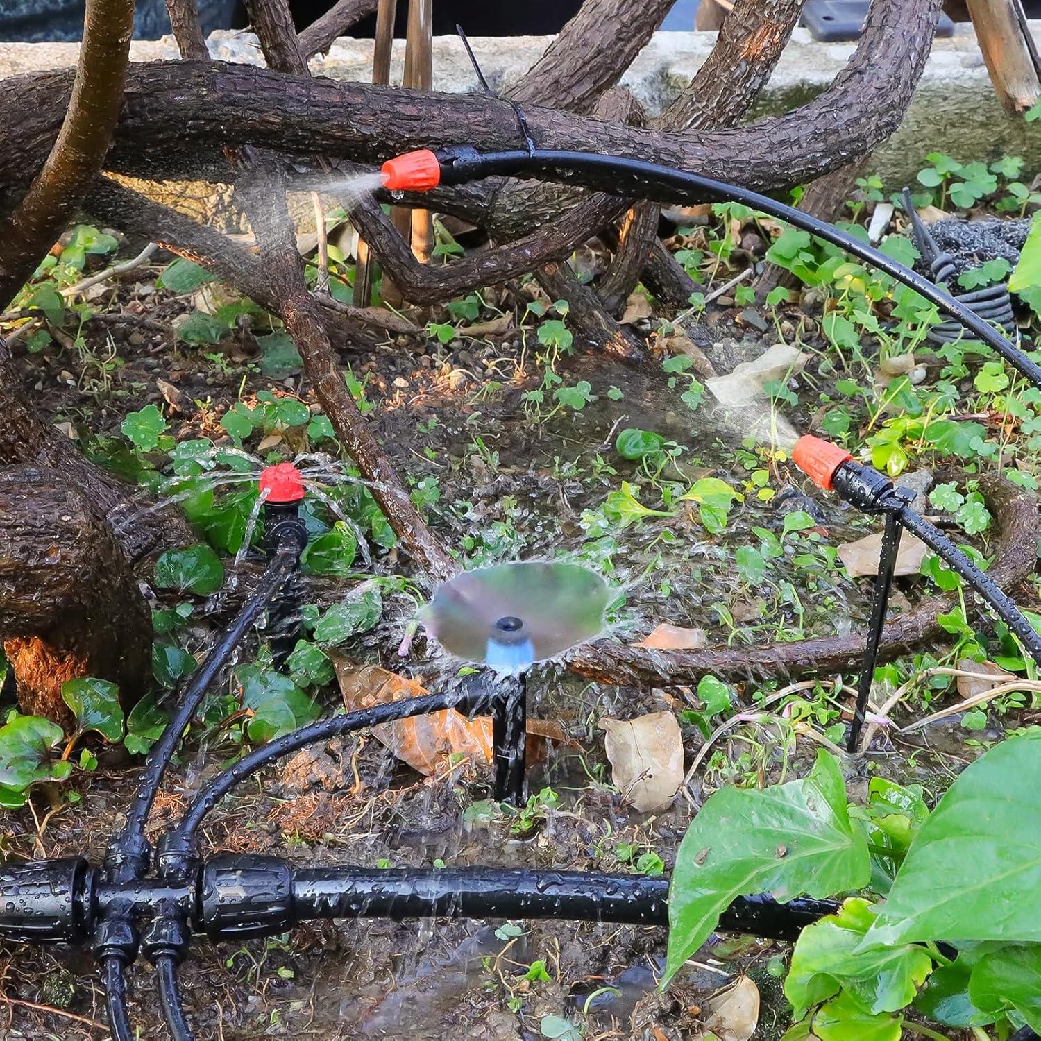 Kalolary Kit de Riego por Goteo 246FT (75m) 1/2" y 1/4"