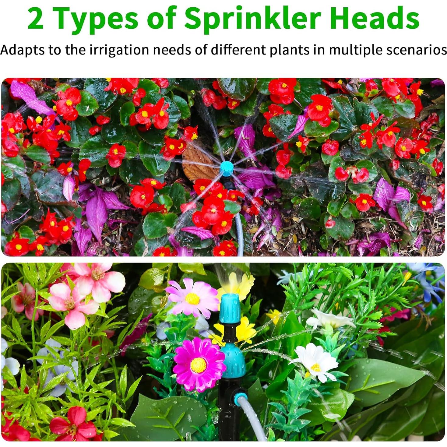 Kit de Riego por Goteo TRJZWA 2025 con 2 Tipos de Puntas