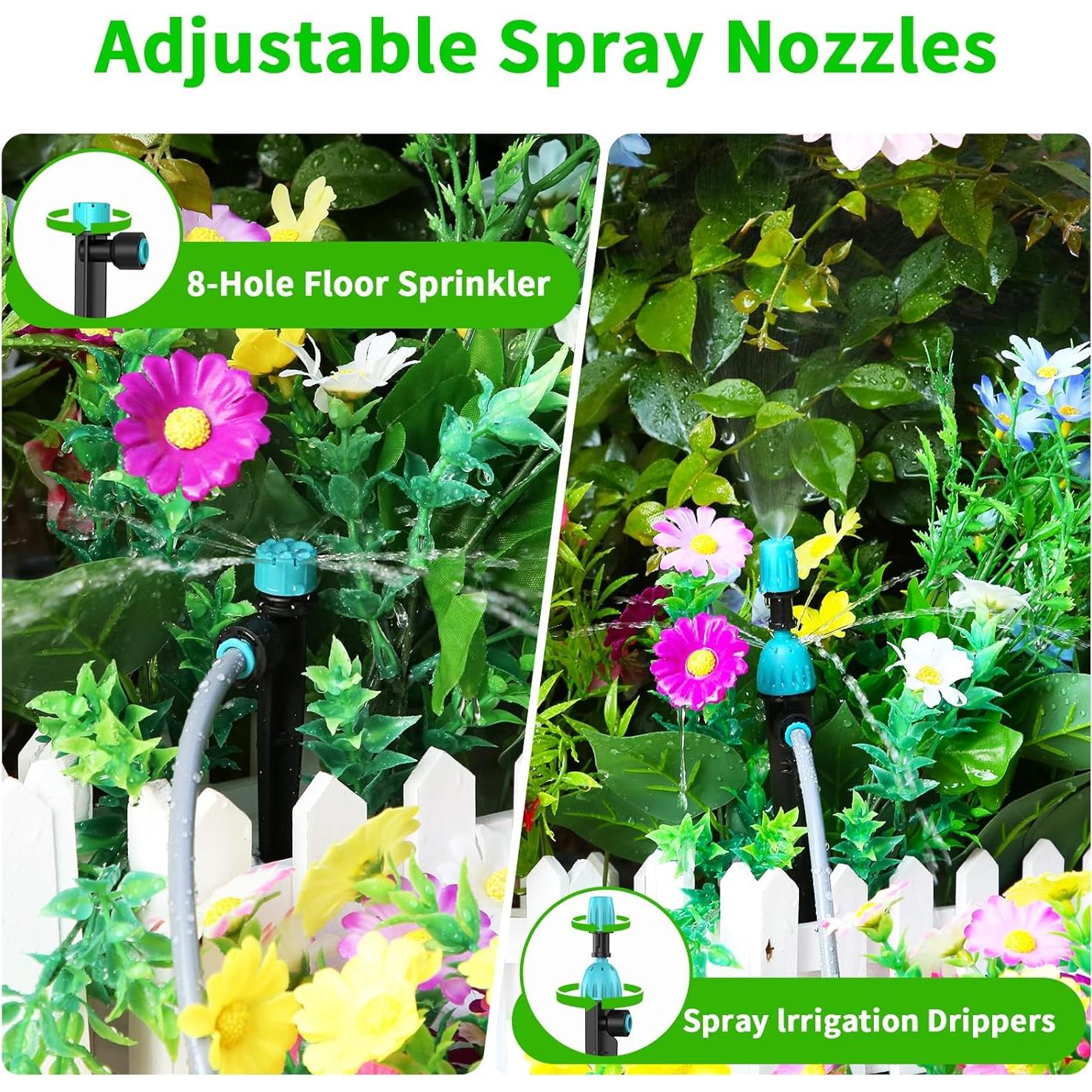 Kit de Riego por Goteo TRJZWA 2025 con 2 Tipos de Puntas