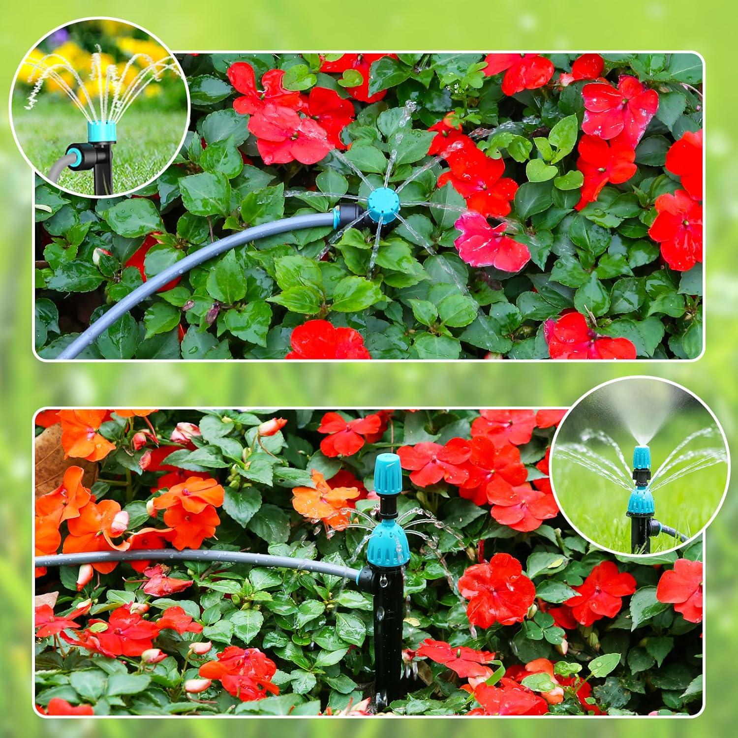 Kit de Riego por Goteo TRJZWA 2025 con 2 Tipos de Puntas