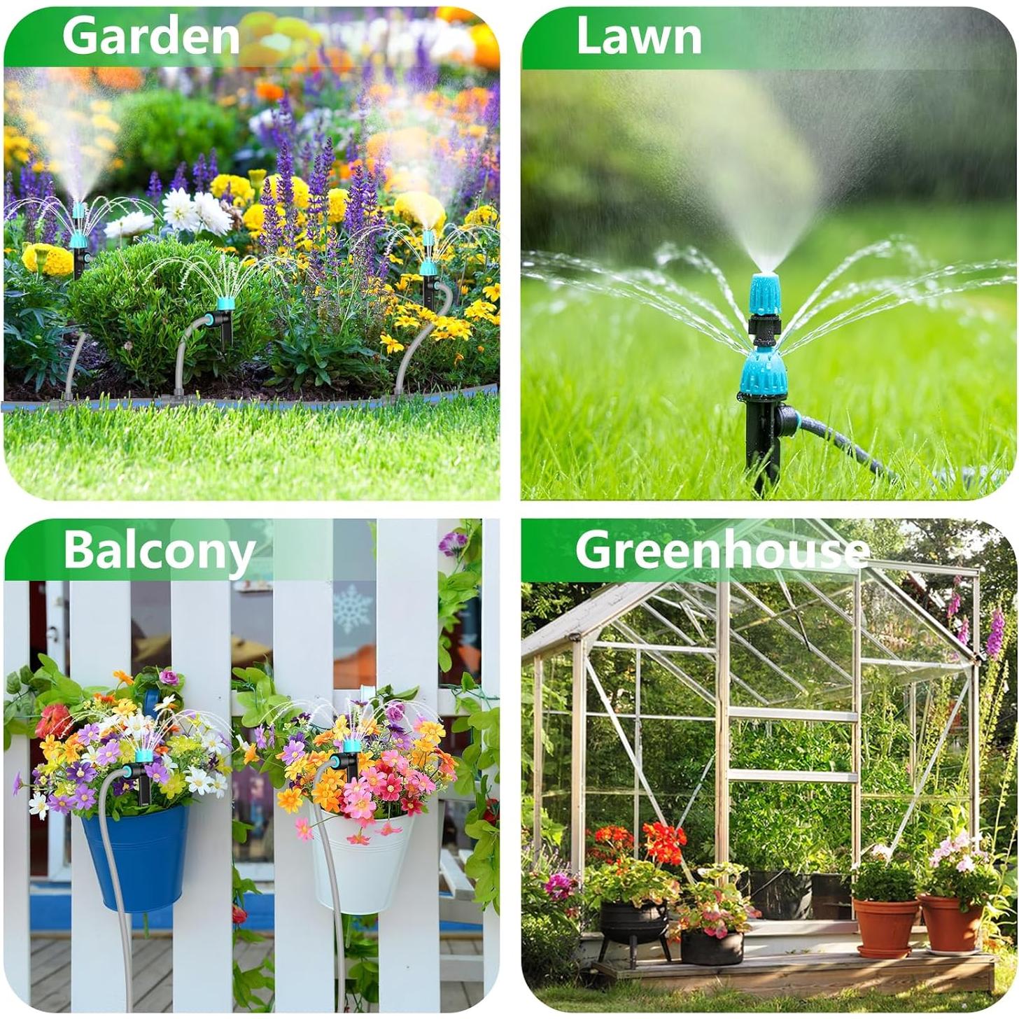 Kit de Riego por Goteo TRJZWA 2025 con 2 Tipos de Puntas