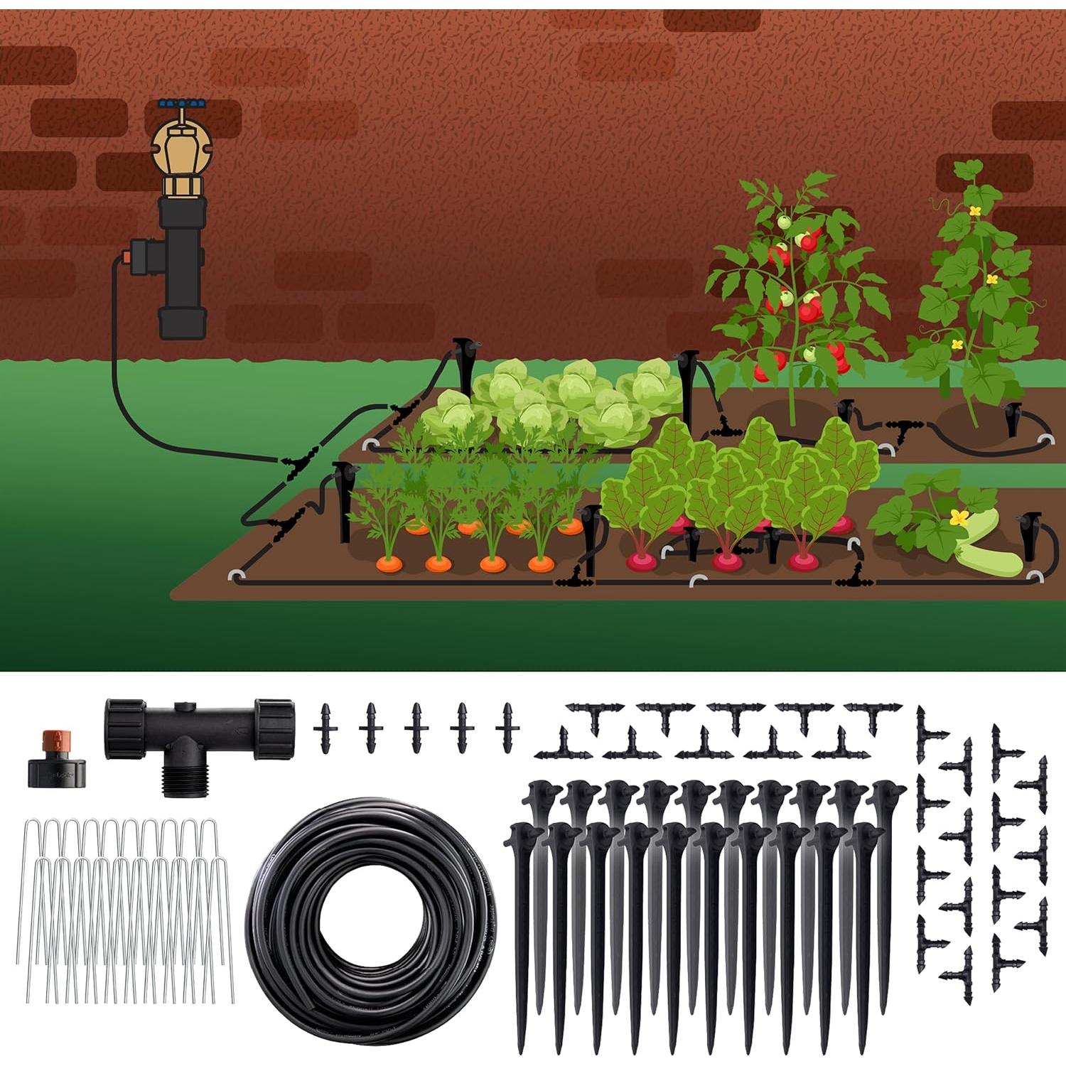 Sistema de Riego por Goteo Orbit 91944 para Jardín - Kit Completo 10 Plantas