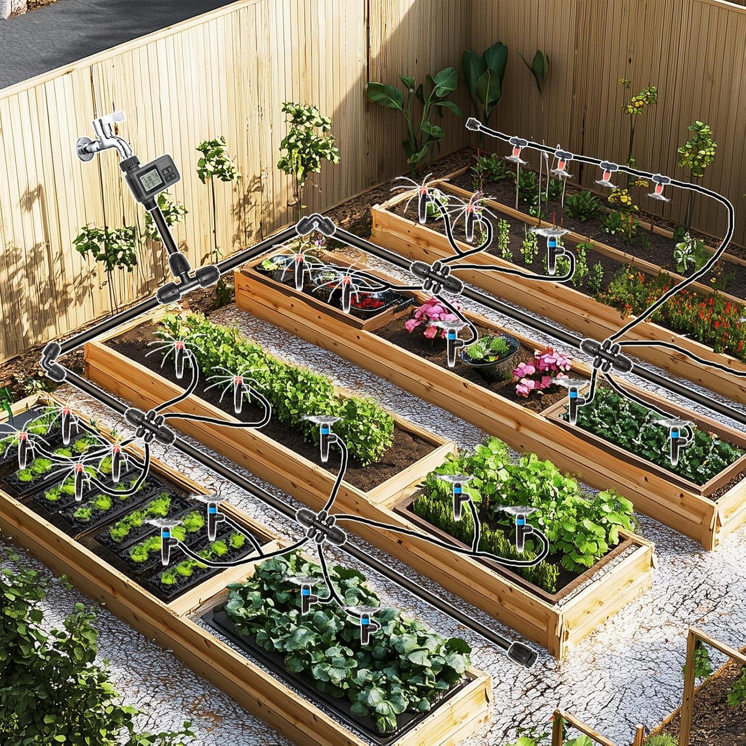 Kit de Riego por Goteo Automático Johnny's 10.06 m con Temporizador