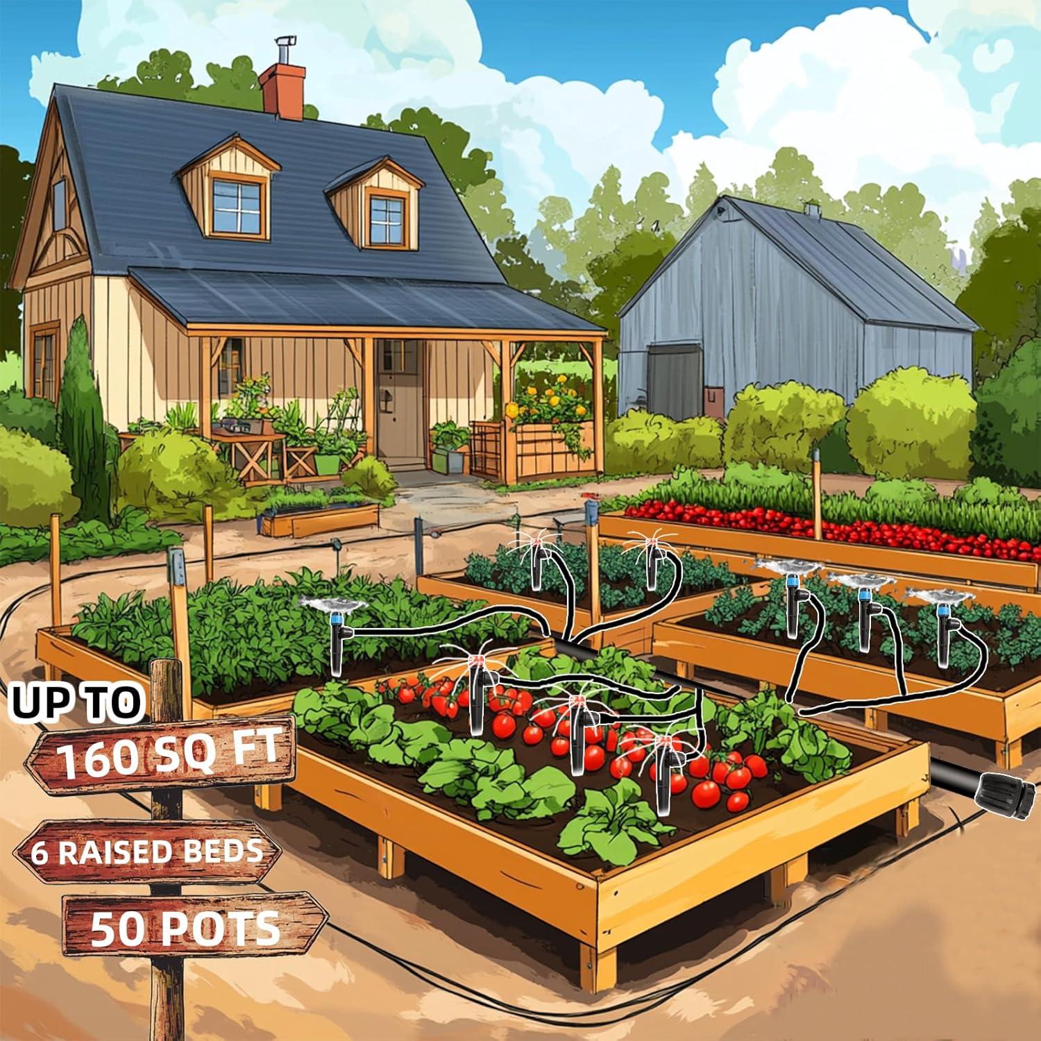 Kit de Riego por Goteo Automático Johnny's 10.06 m con Temporizador