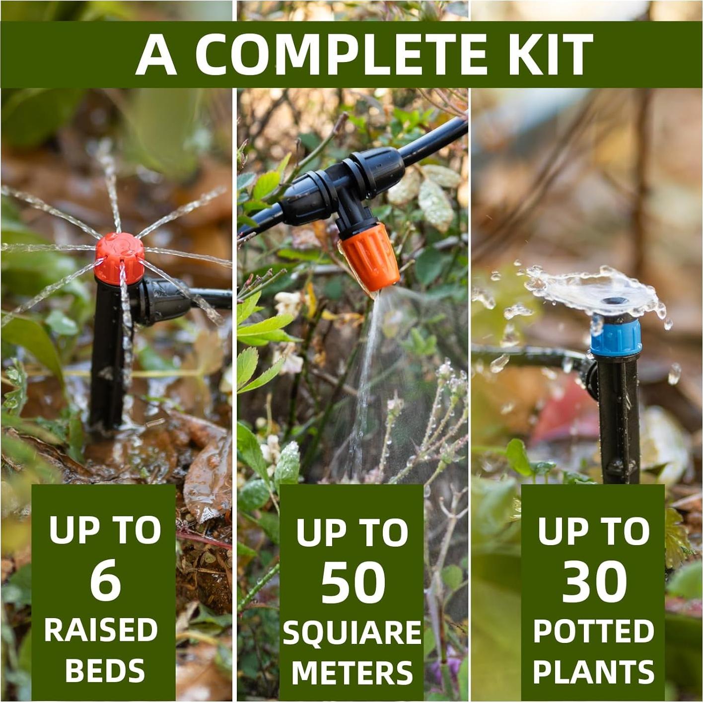 Kit de Riego por Goteo Automático Johnny's 10.06 m con Temporizador