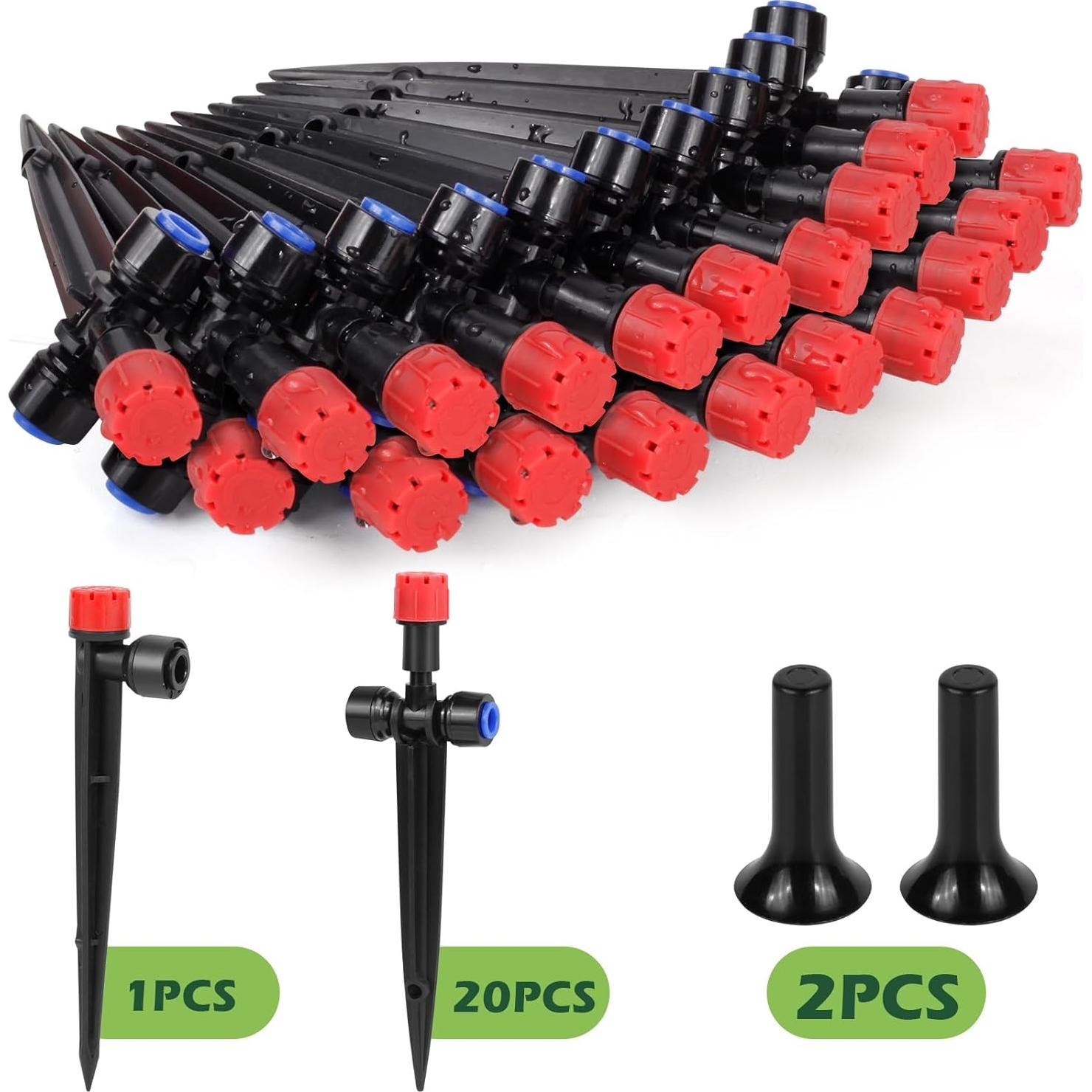 Kit de Riego por Goteo Staypot 21PCS Ajustable 6.35mm