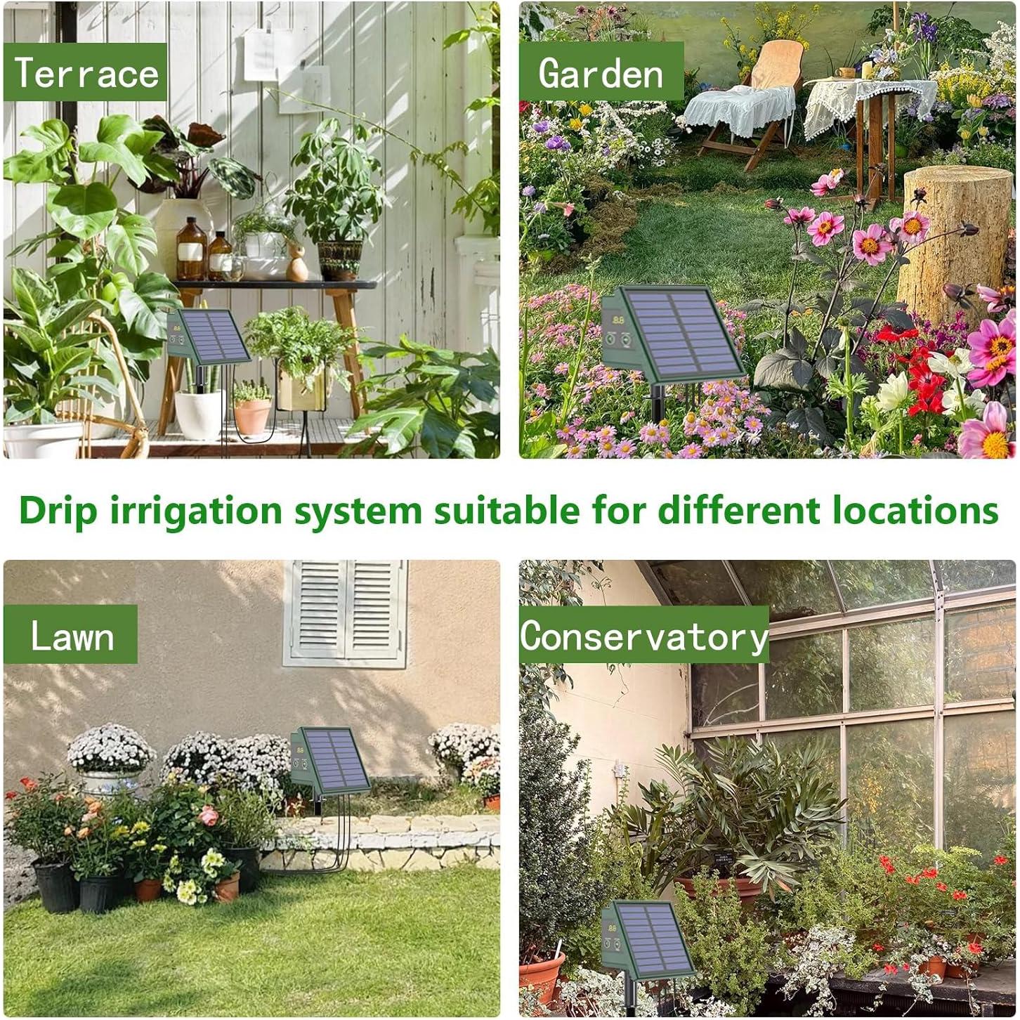 Sistema de Riego por Goteo Solar Tocsho 30 Modos Automático