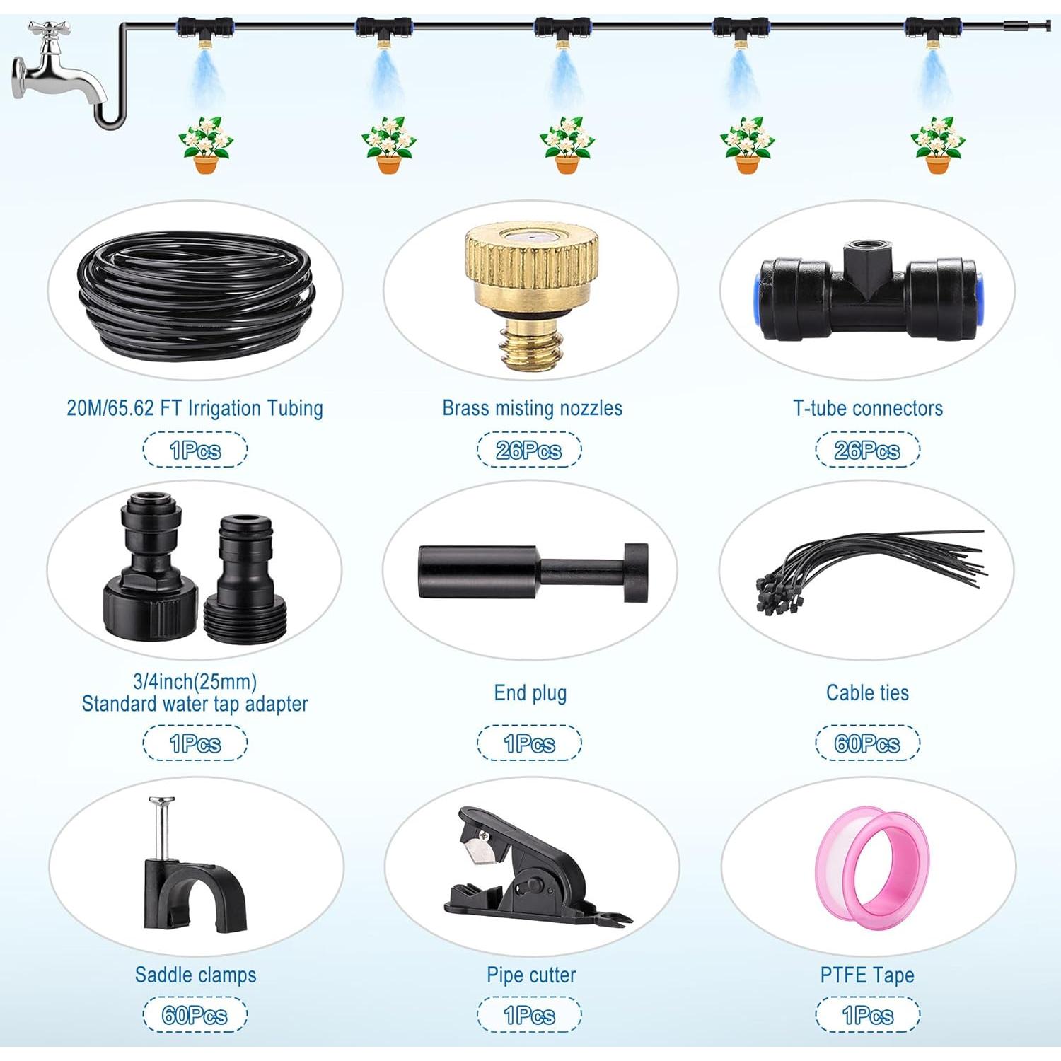 Kit de Riego por Goteo Automático Mornajina 20M con Boquillas