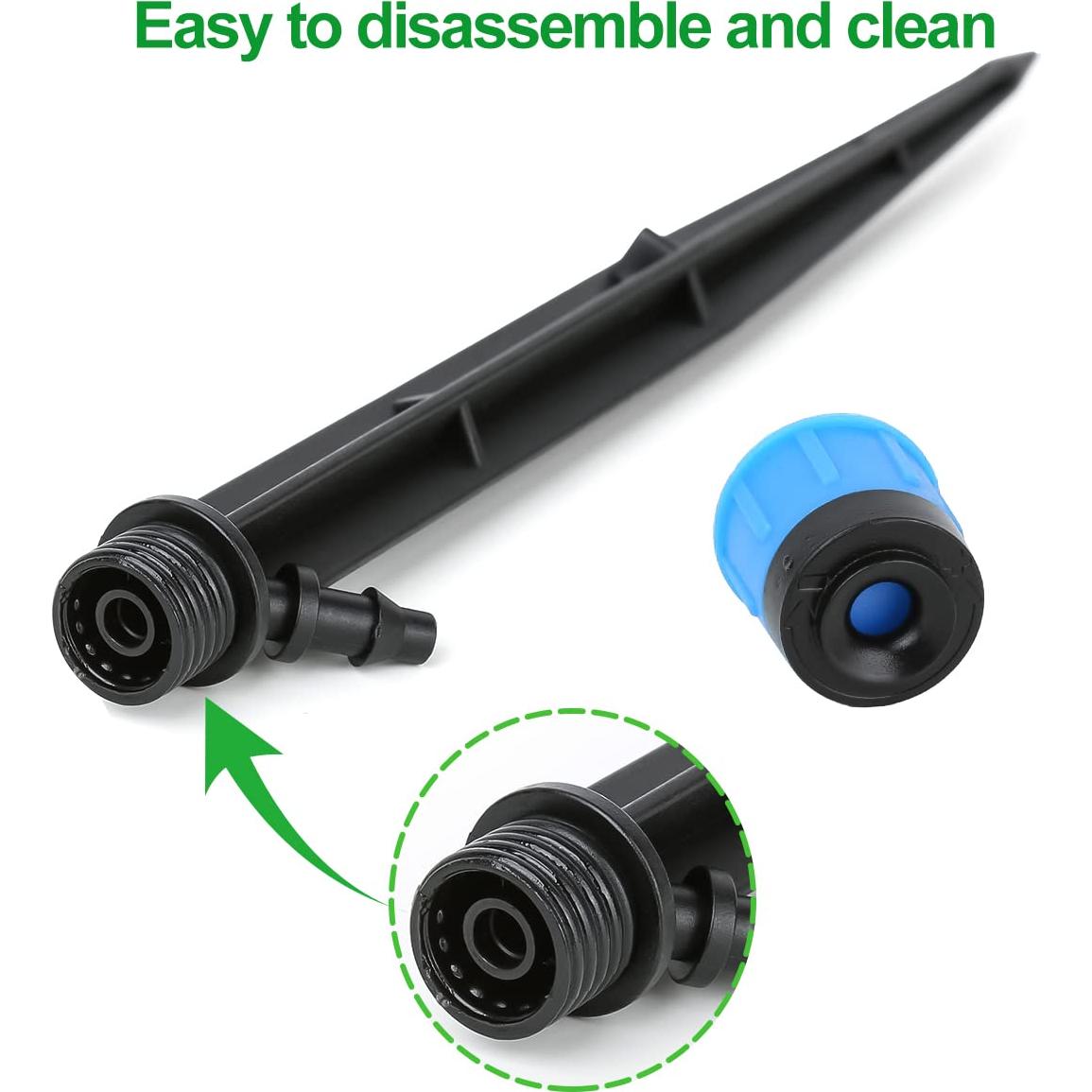 Paquete de 50 Emisores de Riego por Goteo Vortex 1/4" Ajustables