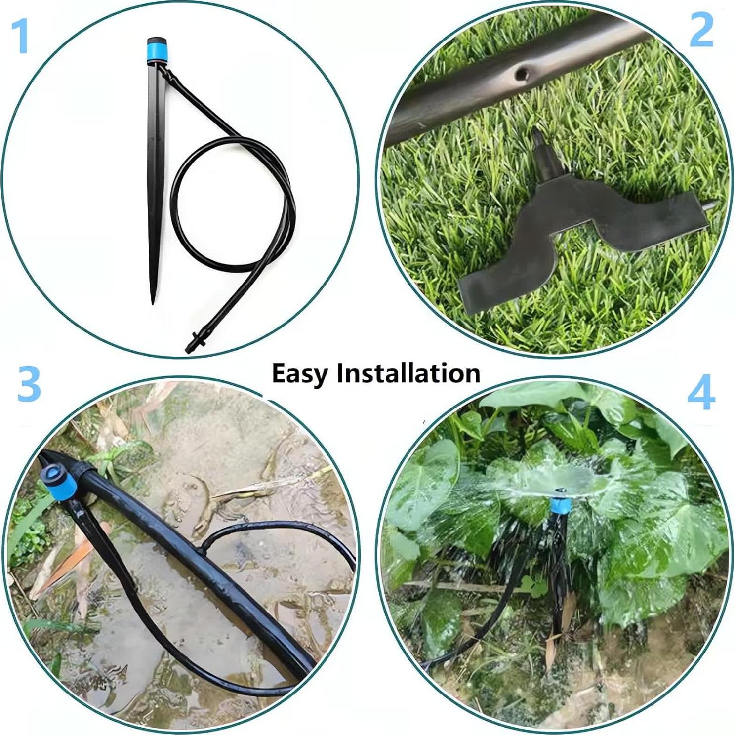 Paquete de 50 Emisores de Riego por Goteo Vortex 1/4" Ajustables