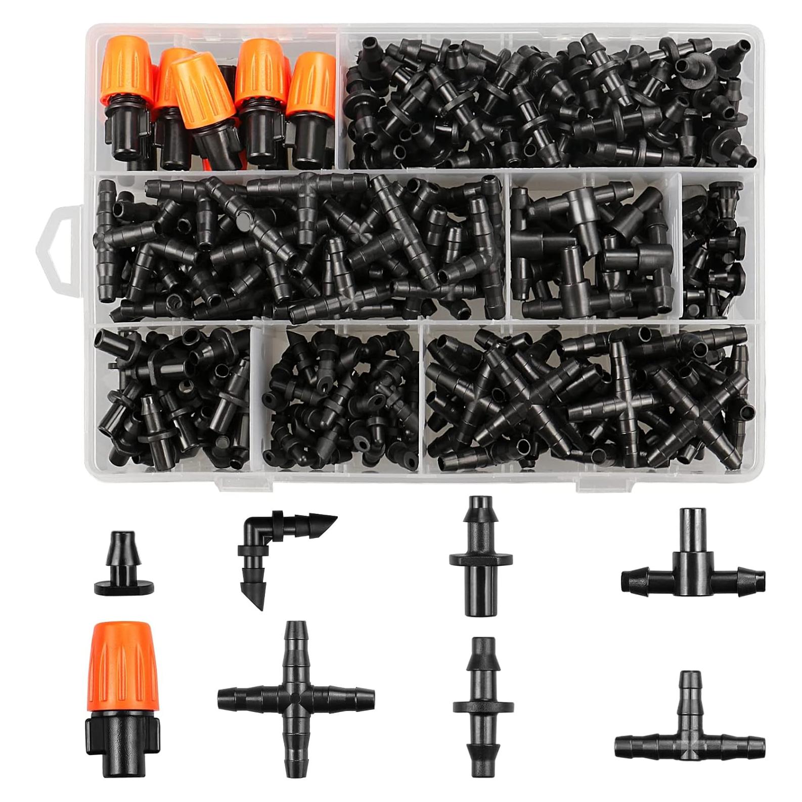 Kit de Conectores de Riego por Goteo Gardrip 250 Piezas 1/4"