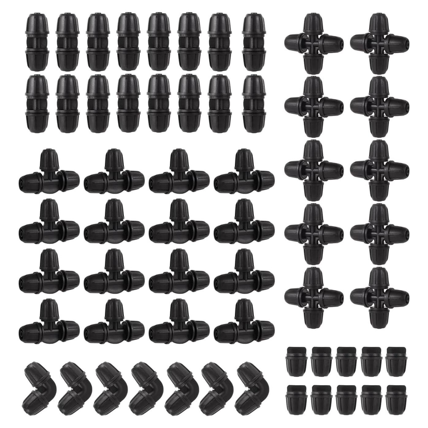 Kit de Conectores de Riego por Goteo FOGWOWO 150 Pcs 1/4"