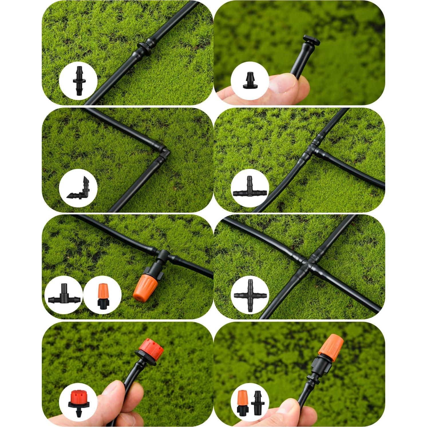 Kit de Conectores de Riego por Goteo 300 Piezas CESTAME 1/4"