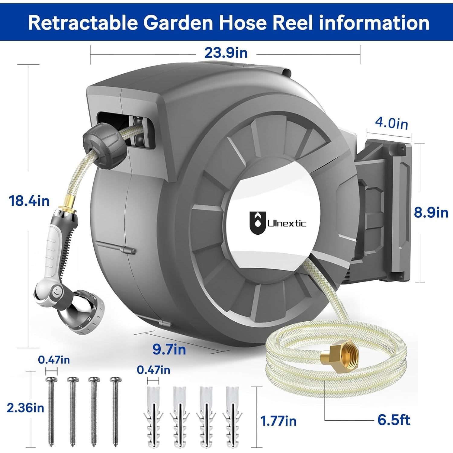 Carrete de Manguera de Jardín Ulnextic 38.1 m Automático