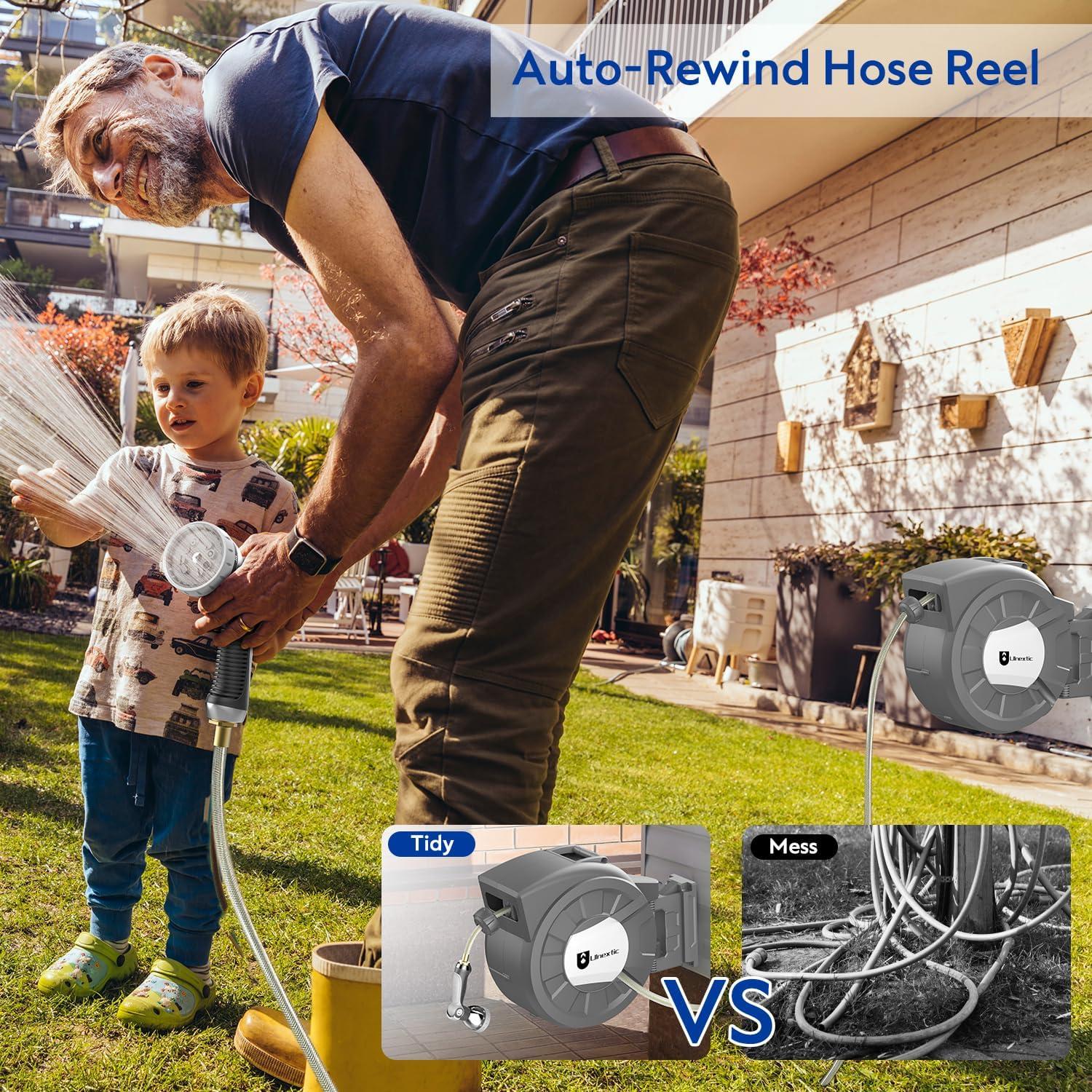 Carrete de Manguera de Jardín Ulnextic 38.1 m Automático