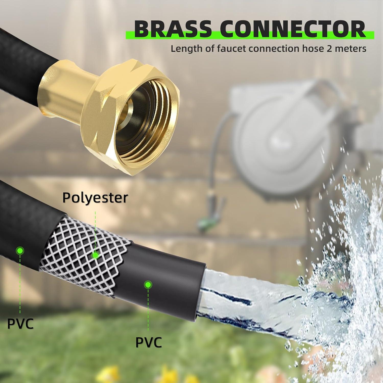 Carrete de Manguera de Jardín Yestar 5/8" x 30 m Automático