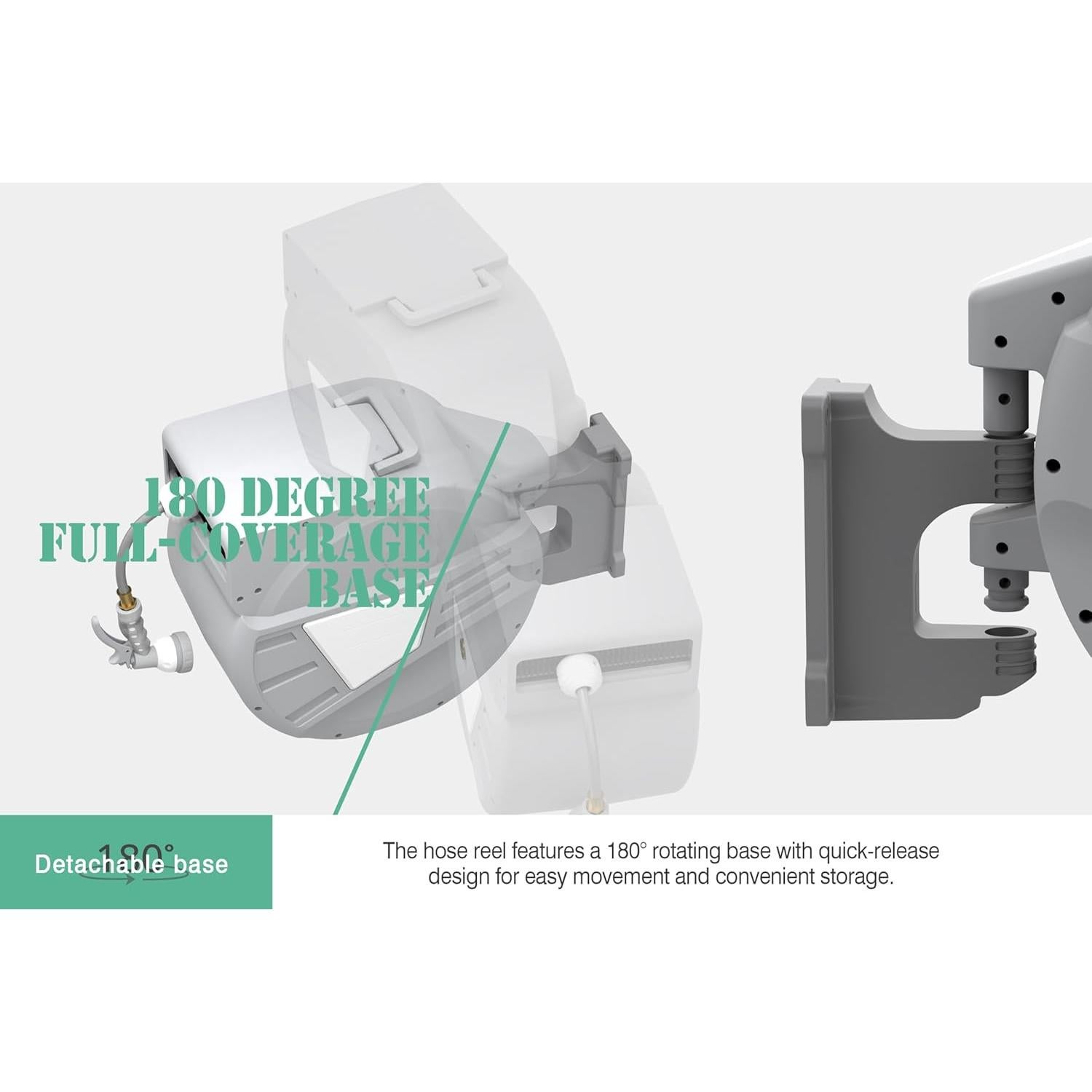 Carrete de Manguera Retráctil Blütezeit 5/8" x 30 m con Boquilla 9 Funciones