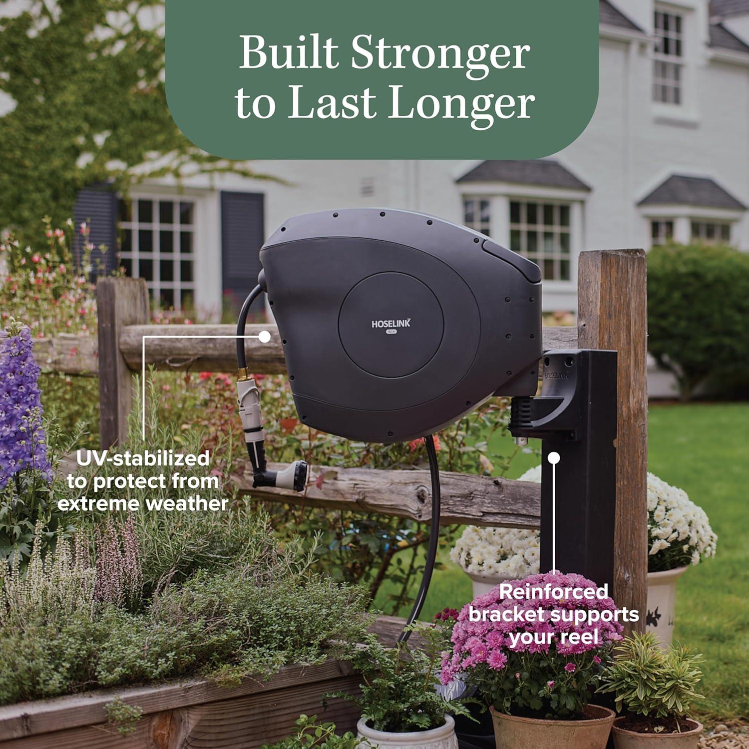 Manguera de Jardín Retráctil Hoselink 15.24m Hi-Flow UV