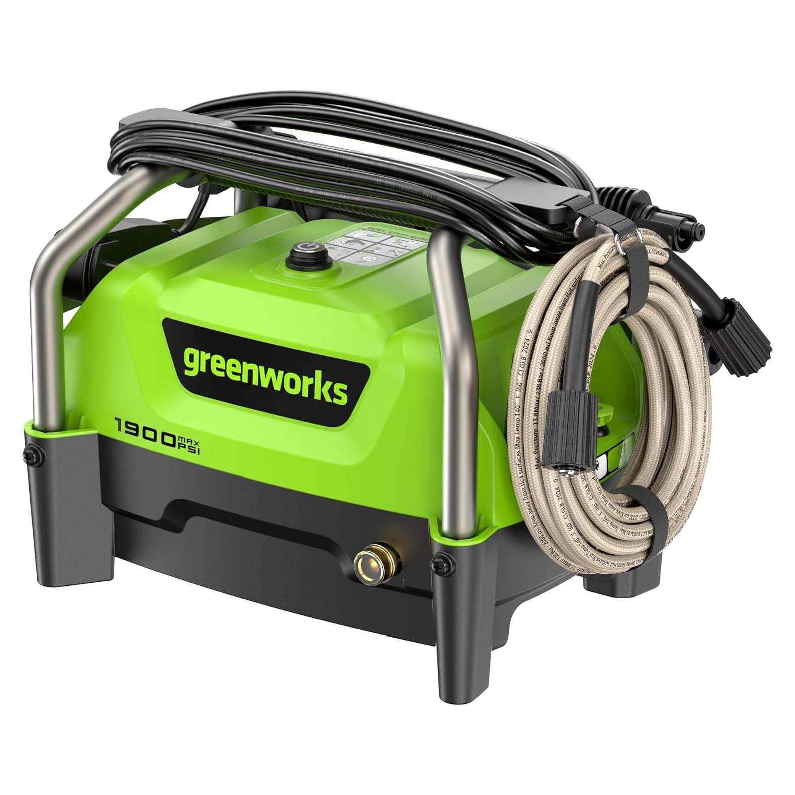 Lavadora a Presión Eléctrica Greenworks 1900 PSI 1.2 GPM