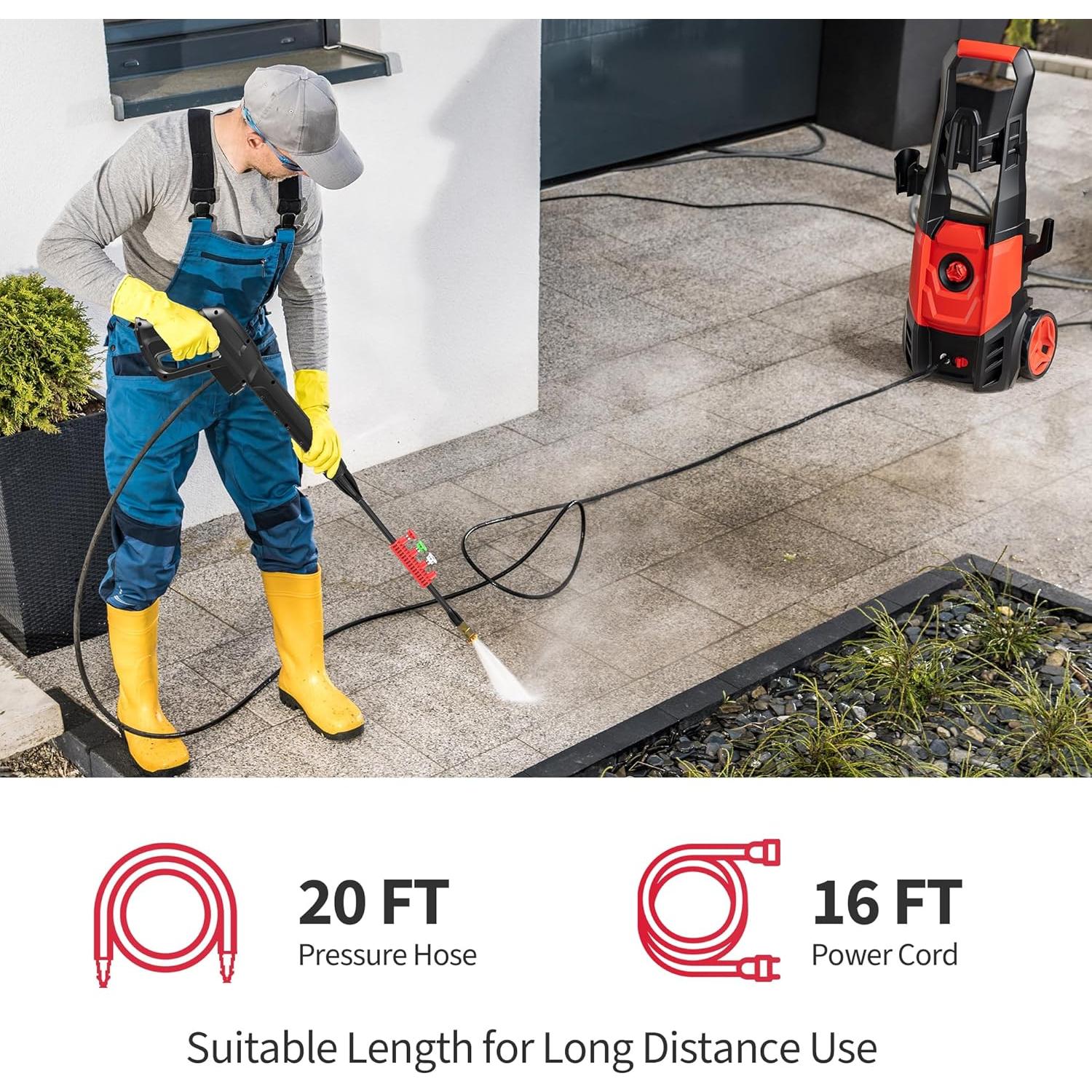 Lavadora a Presión Eléctrica Locksworth 1500W 9.5 L/min