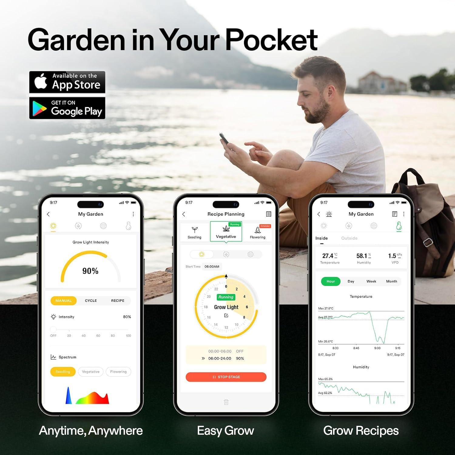 Luz de Cultivo LED VIVOSUN VS1000 100W Espectro Completo