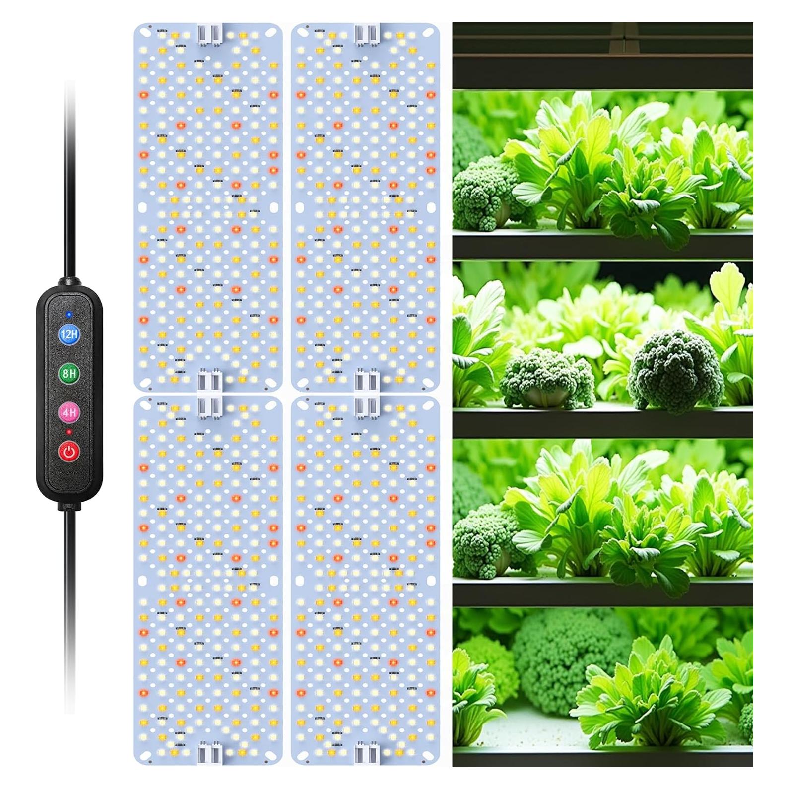 Luces de Crecimiento SDOVUERC 36W Espectro Completo 4 Paneles