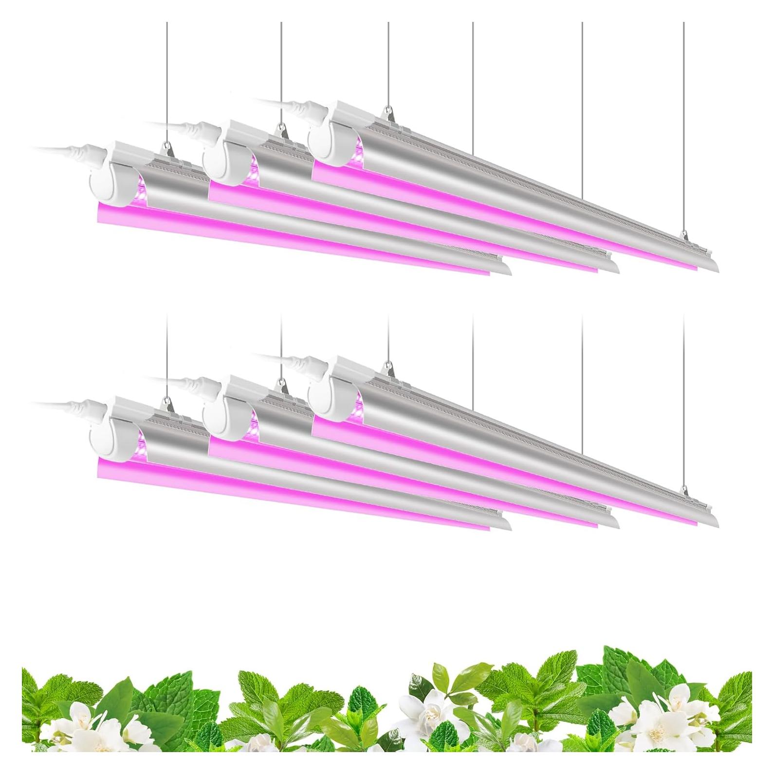 Luces de Cultivo LED Barrina 252W 4ft Espectro Completo Paquete de 6