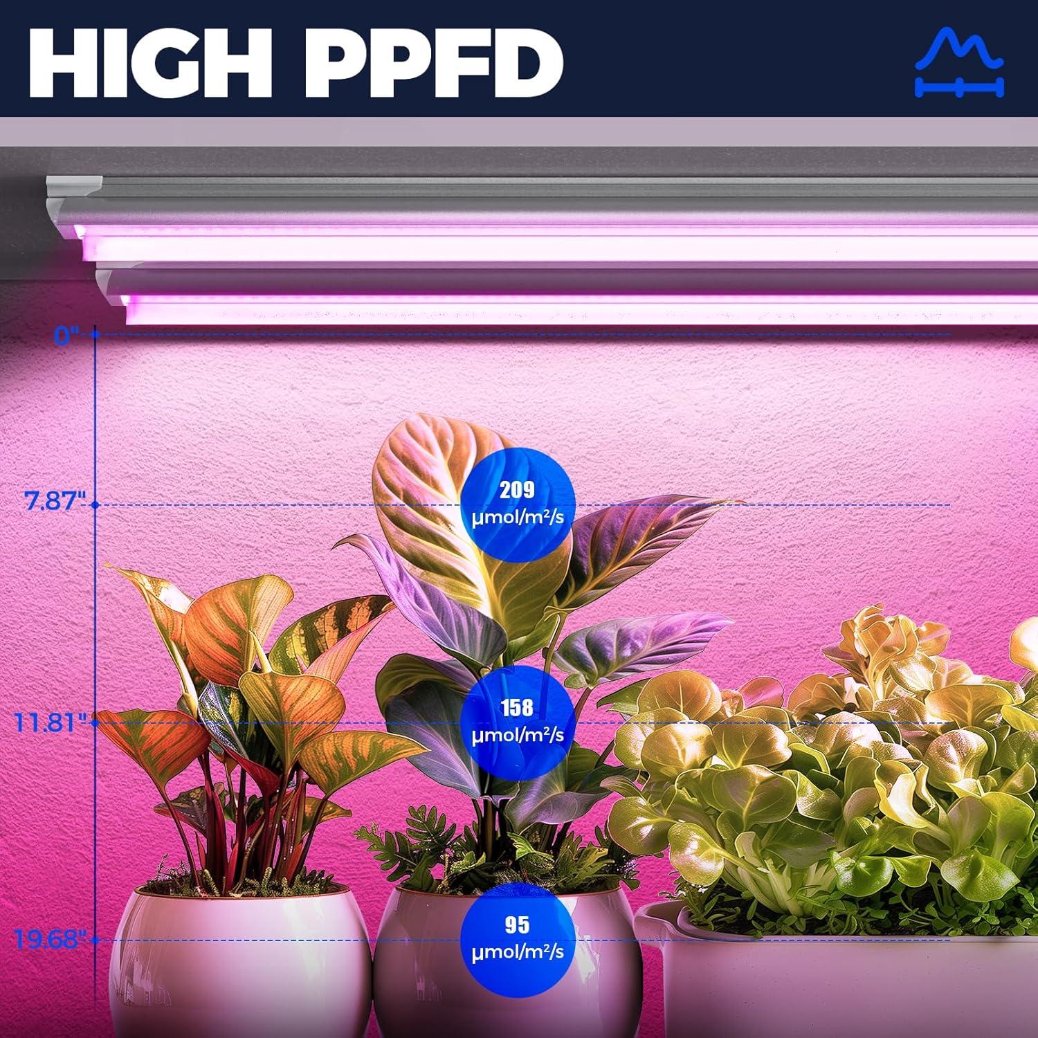 Luces de Cultivo LED Barrina 252W 4ft Espectro Completo Paquete de 6