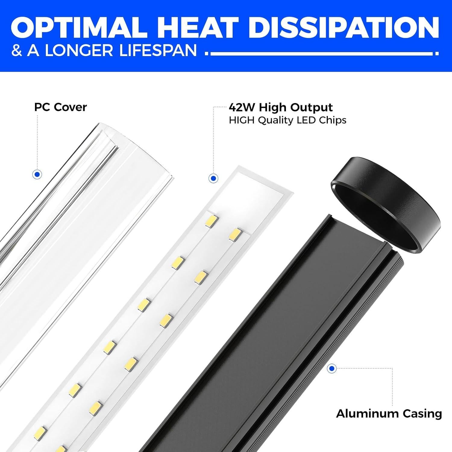 Luz de Cultivo Vertical Barrina T10 42W 5000K 1.22m LED