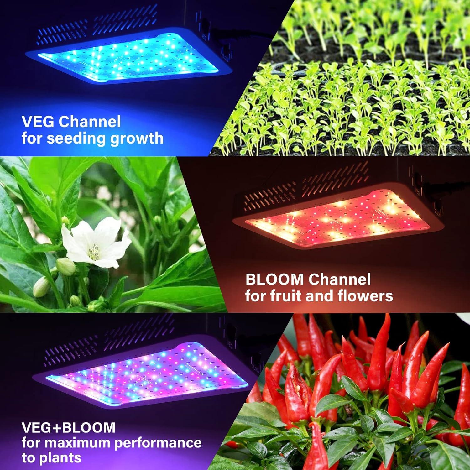 Luz de Cultivo LED TATU 100W Espectro Completo para Interior